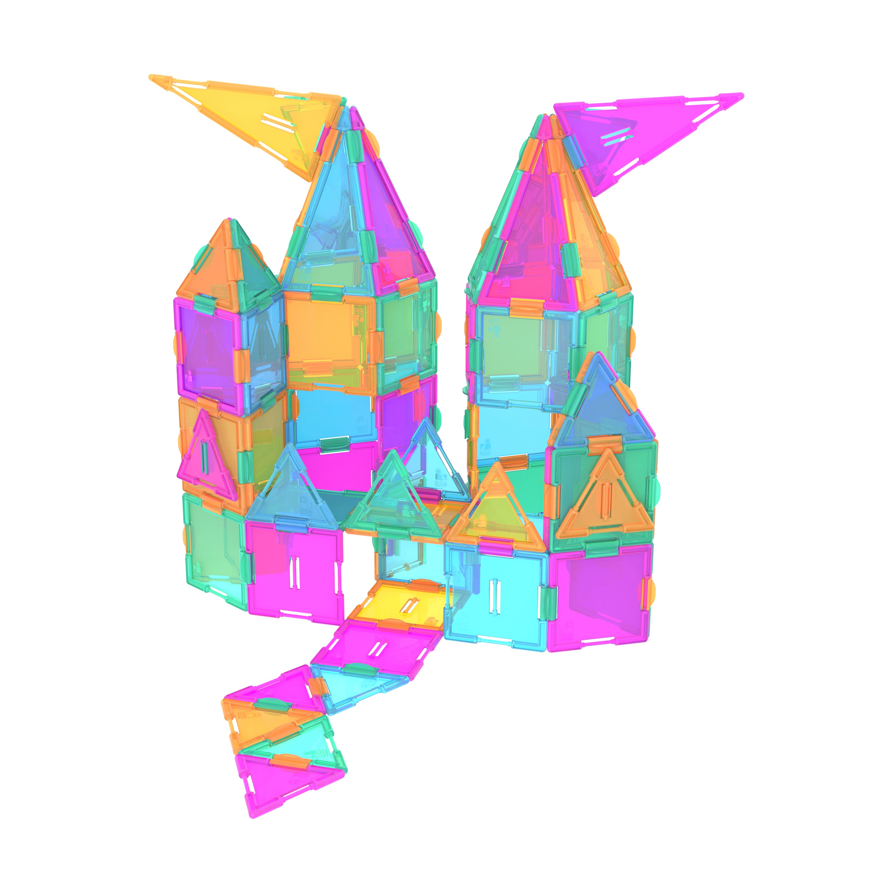 Techno Tiles - Geometric Snap & Build Tiles: Pastel Colors: 240+ Pcs