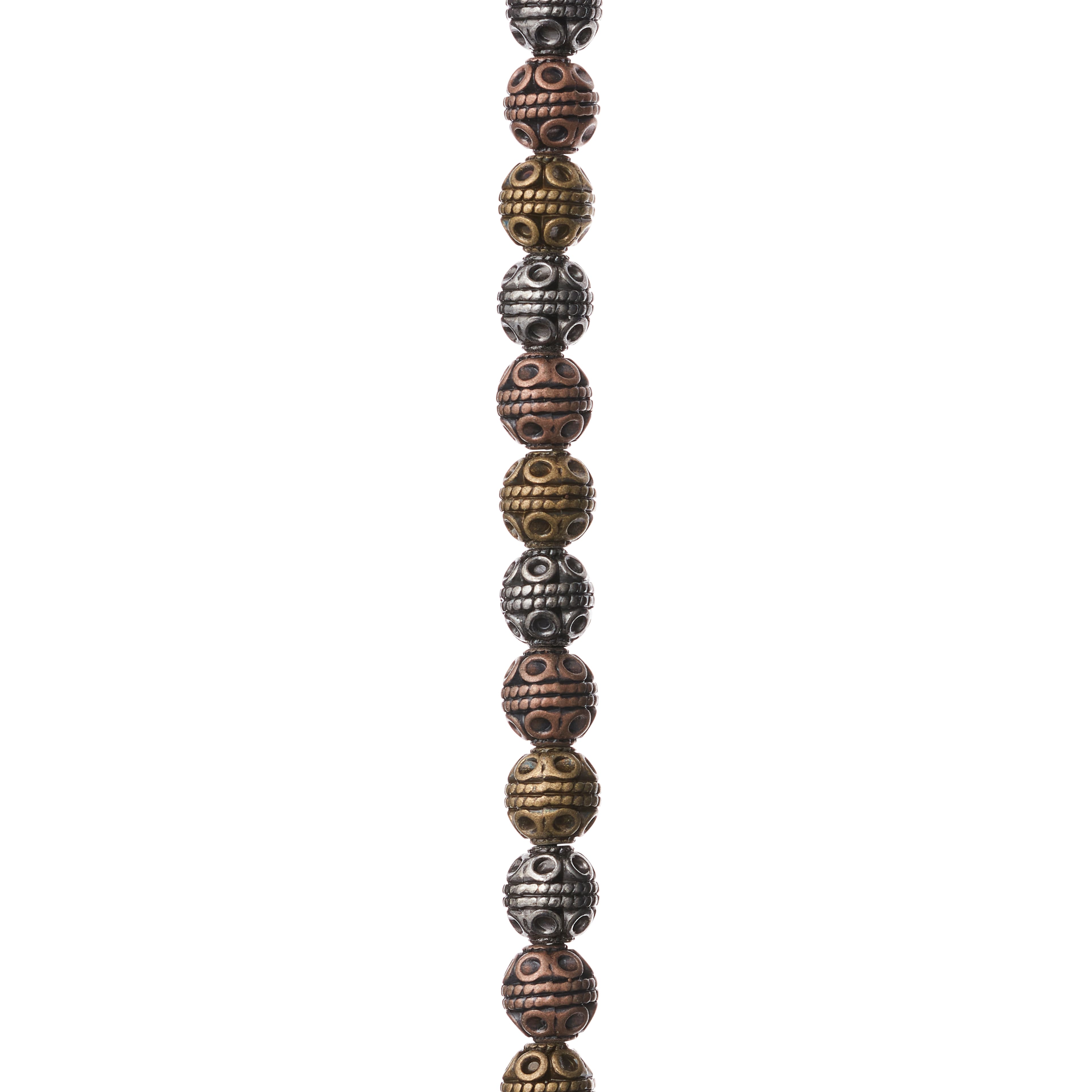 12 Pack:  Multicolor Metal Round Beads, 8mm by Bead Landing™