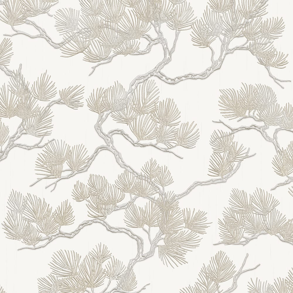 Designs Direct Embroidered Pine Tree Wallpaper