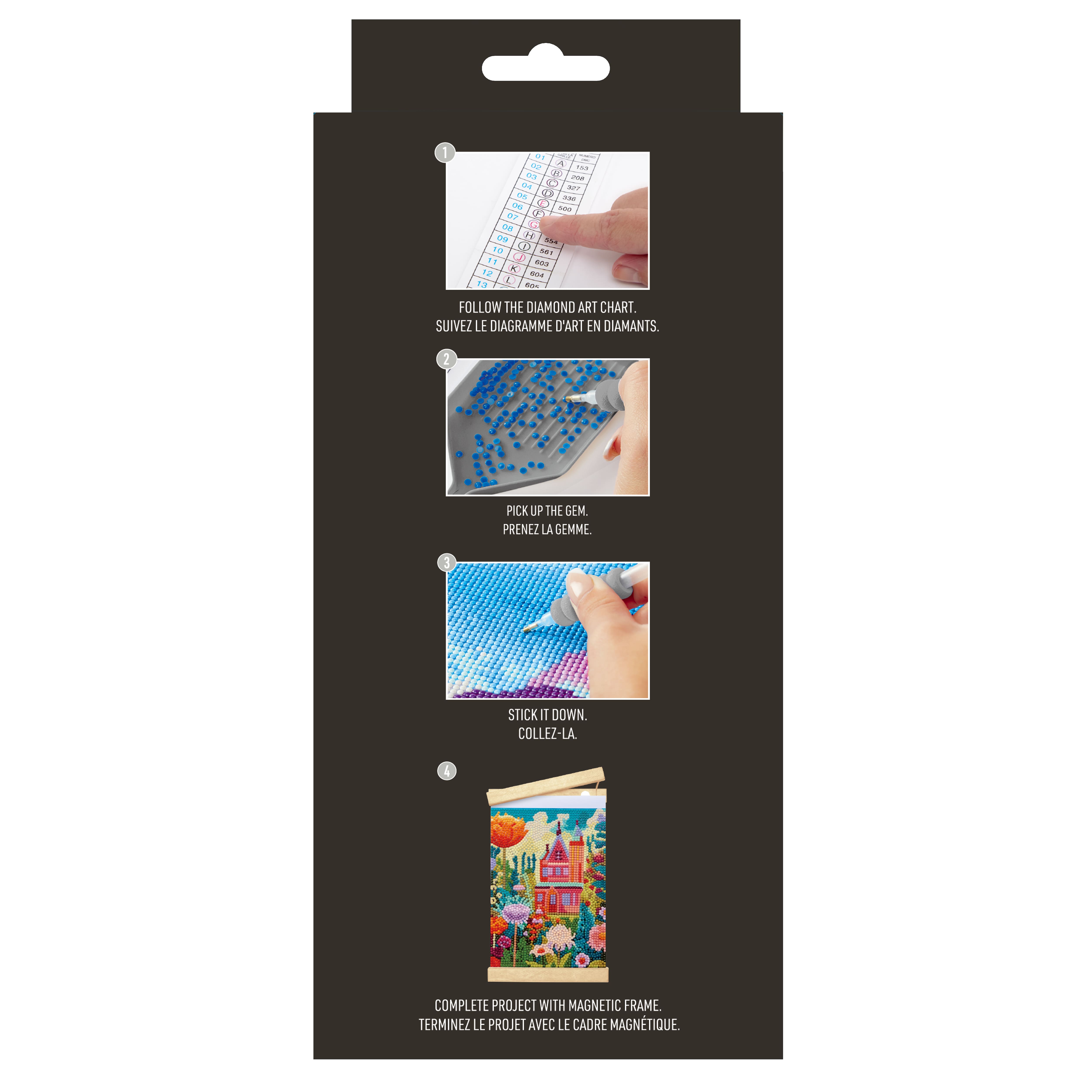 5" x 7" Castle Flowers Diamond Art Kit with Wooden Frames by Make Market®