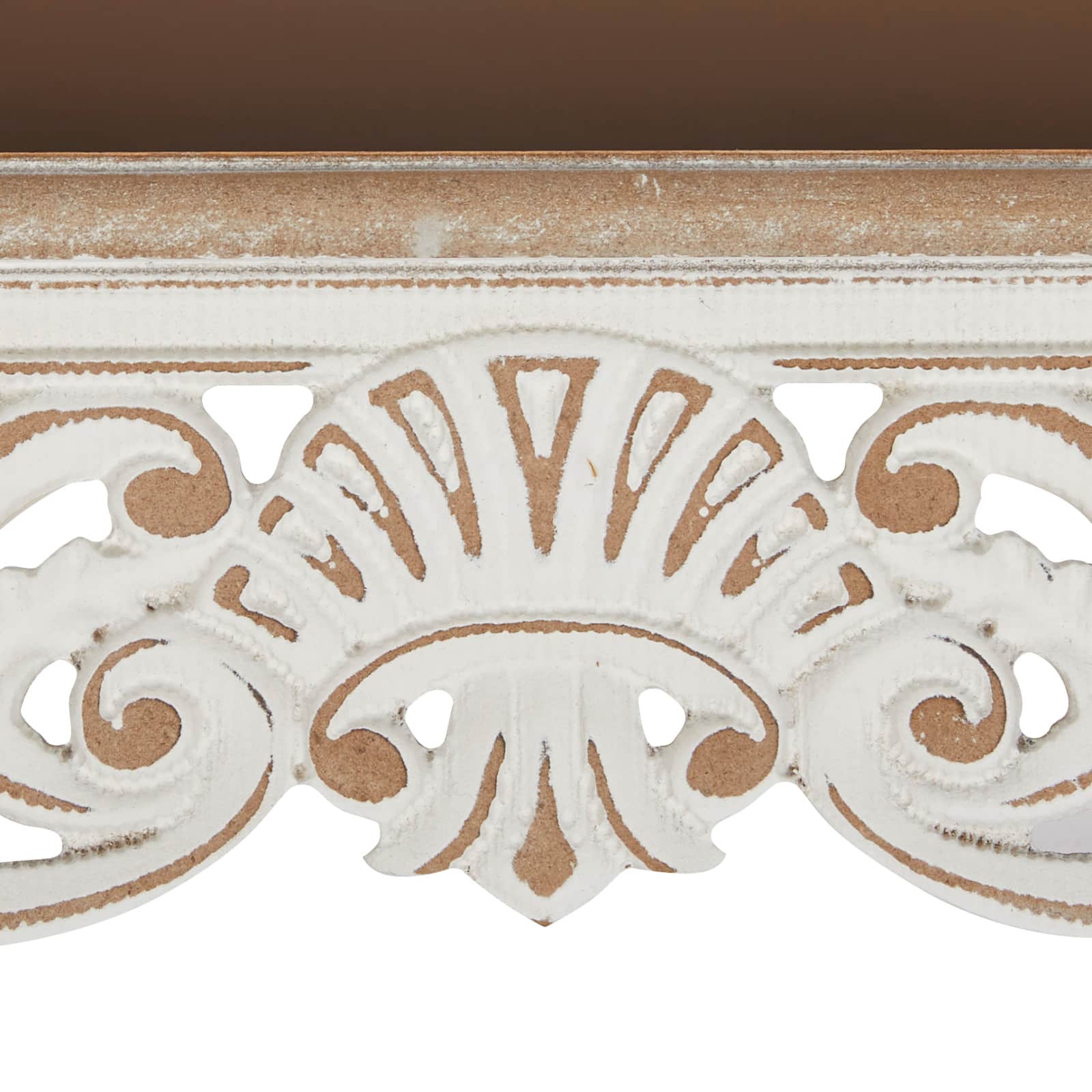 Set of 3 Brown Wood Vintage Wall Shelf, 19", 24", 28"