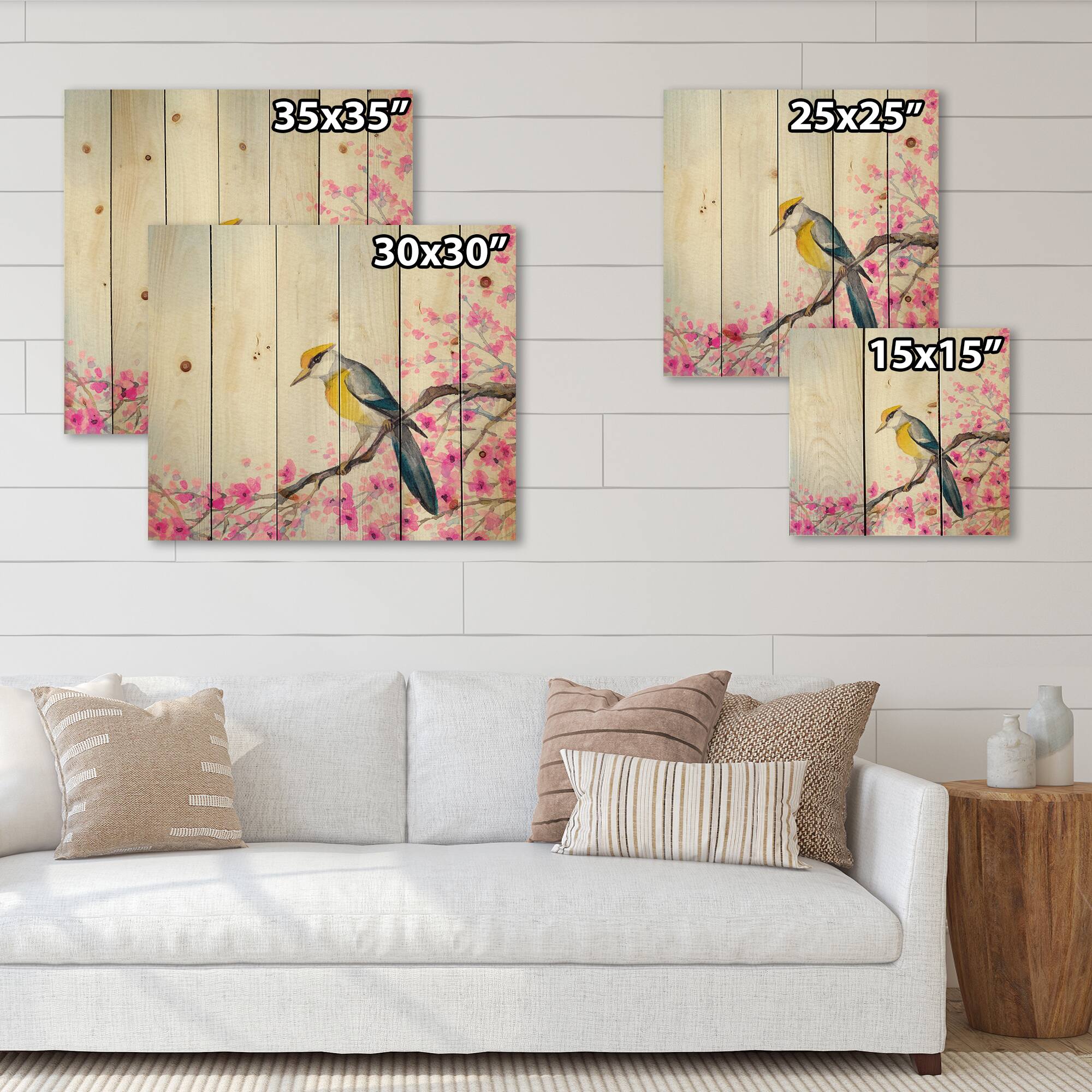 Designart - Beautiful Bird On Flowering Branch