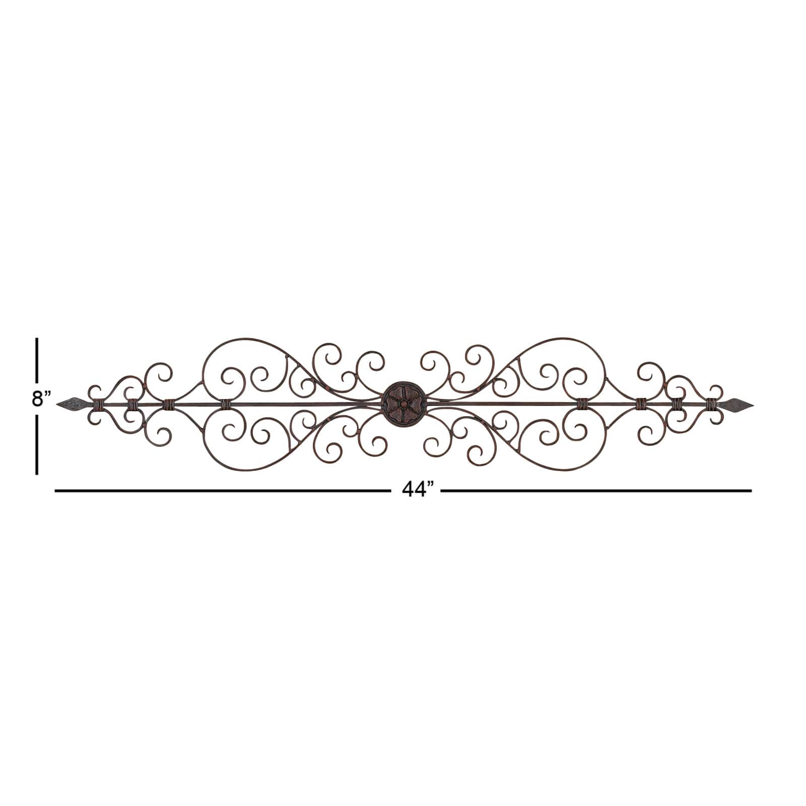 44" Brown Metal Rustic Wall Décor