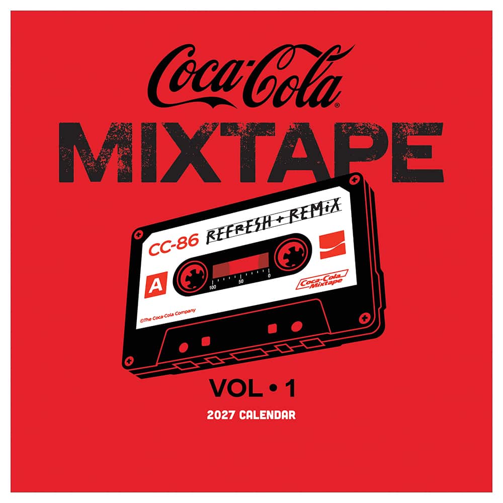 2027 Coca-Cola Red Mixtape Wall Calendar