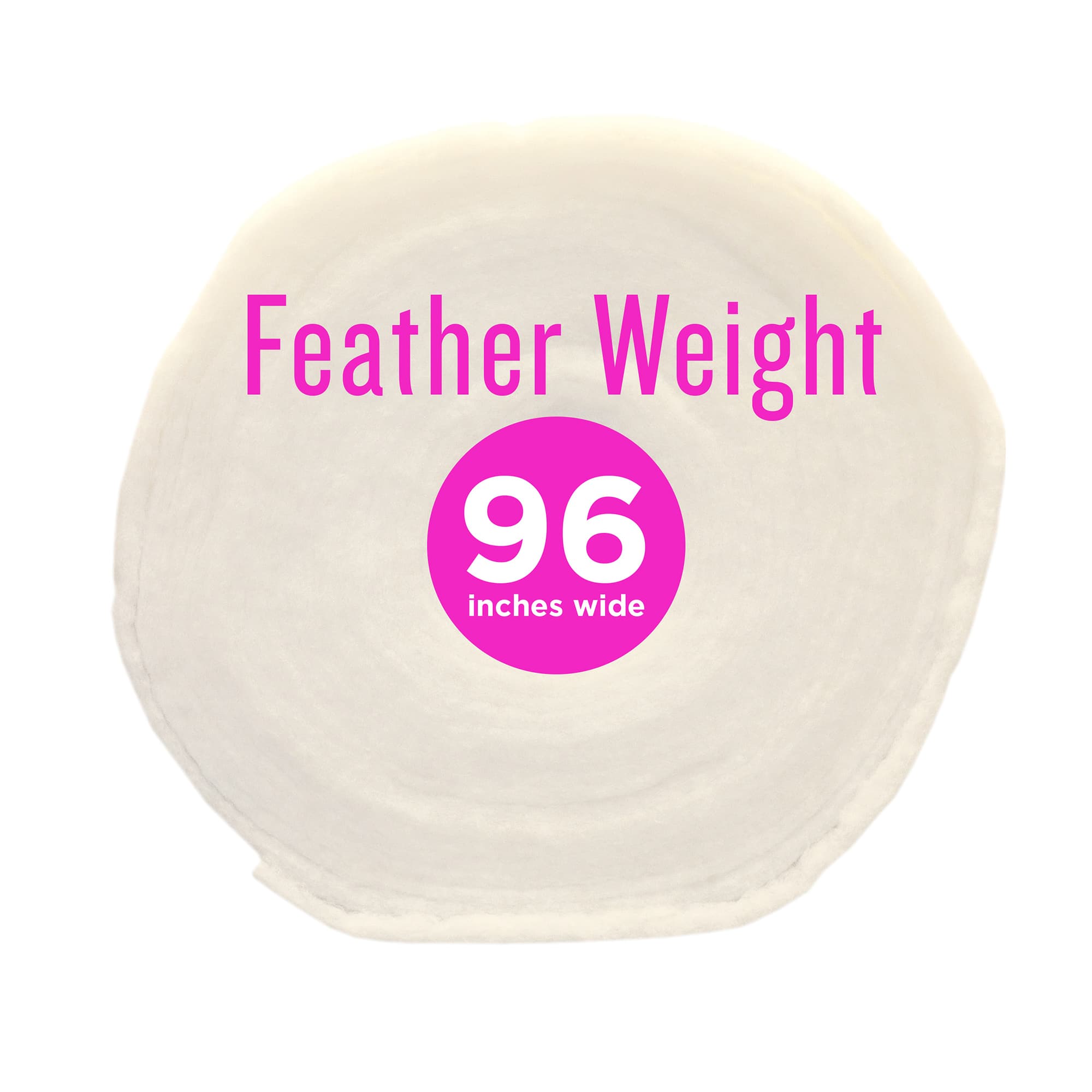 RSF-96-30YR-1 Feather Weight Batting 100 Percent Polyester Roll - White - 96 in. x 30 Yard Roll