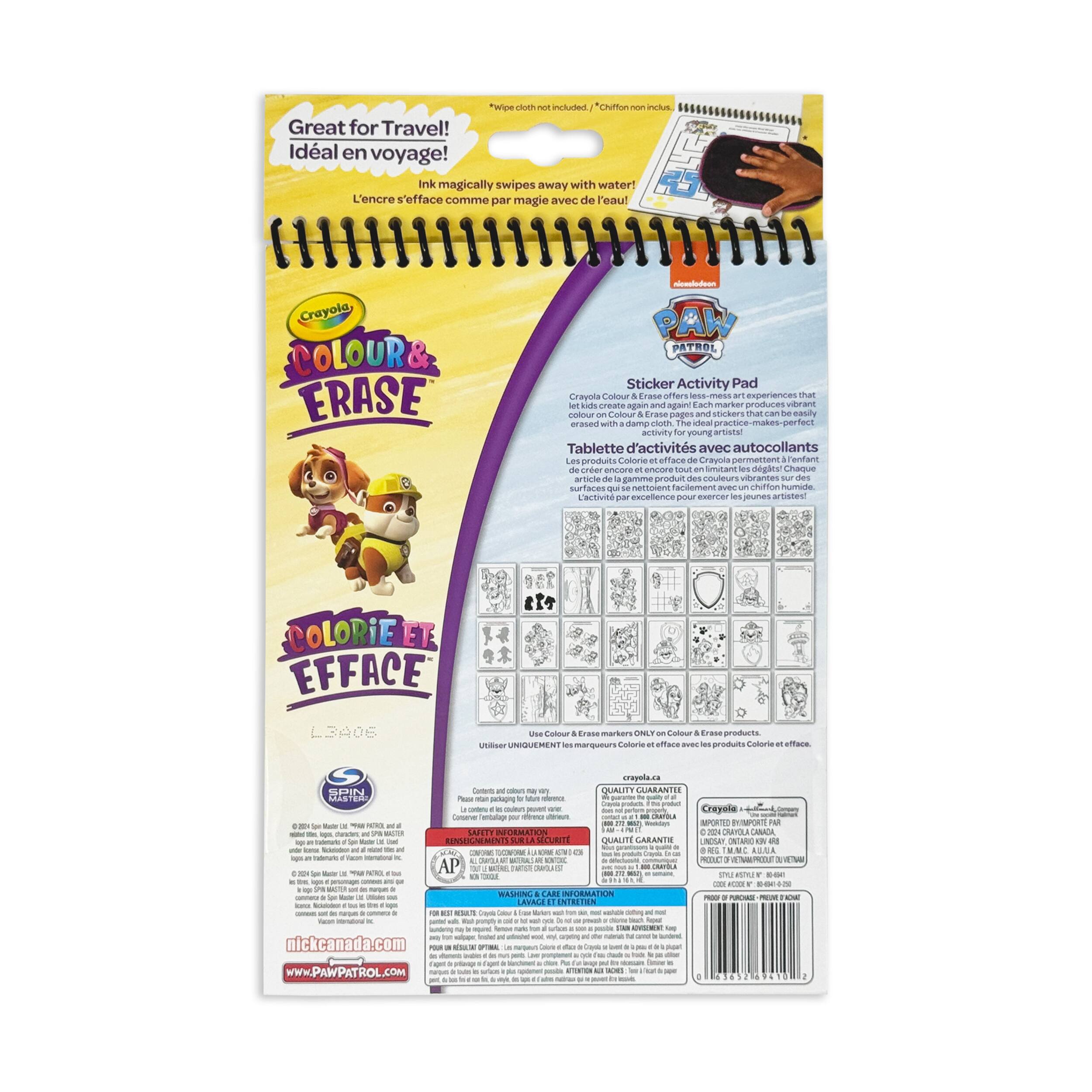 Crayola® Colour & Erase™ PAW Patrol™ Sticker Activity Pad