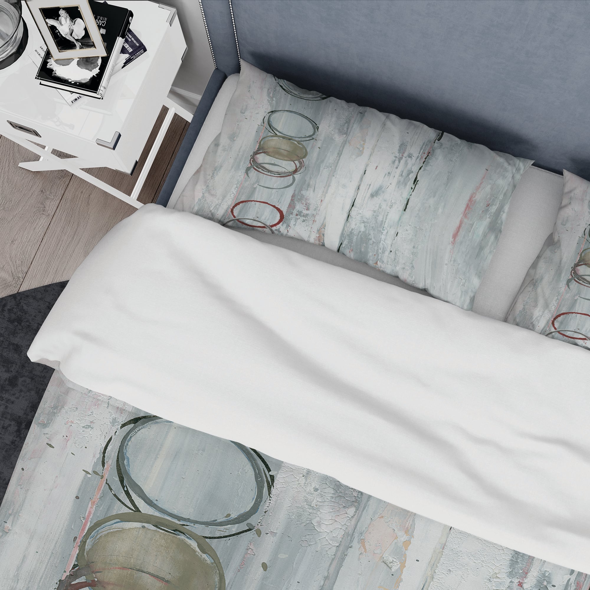 Designart 'Whitewashed Syrah' Geometric Bedding Set