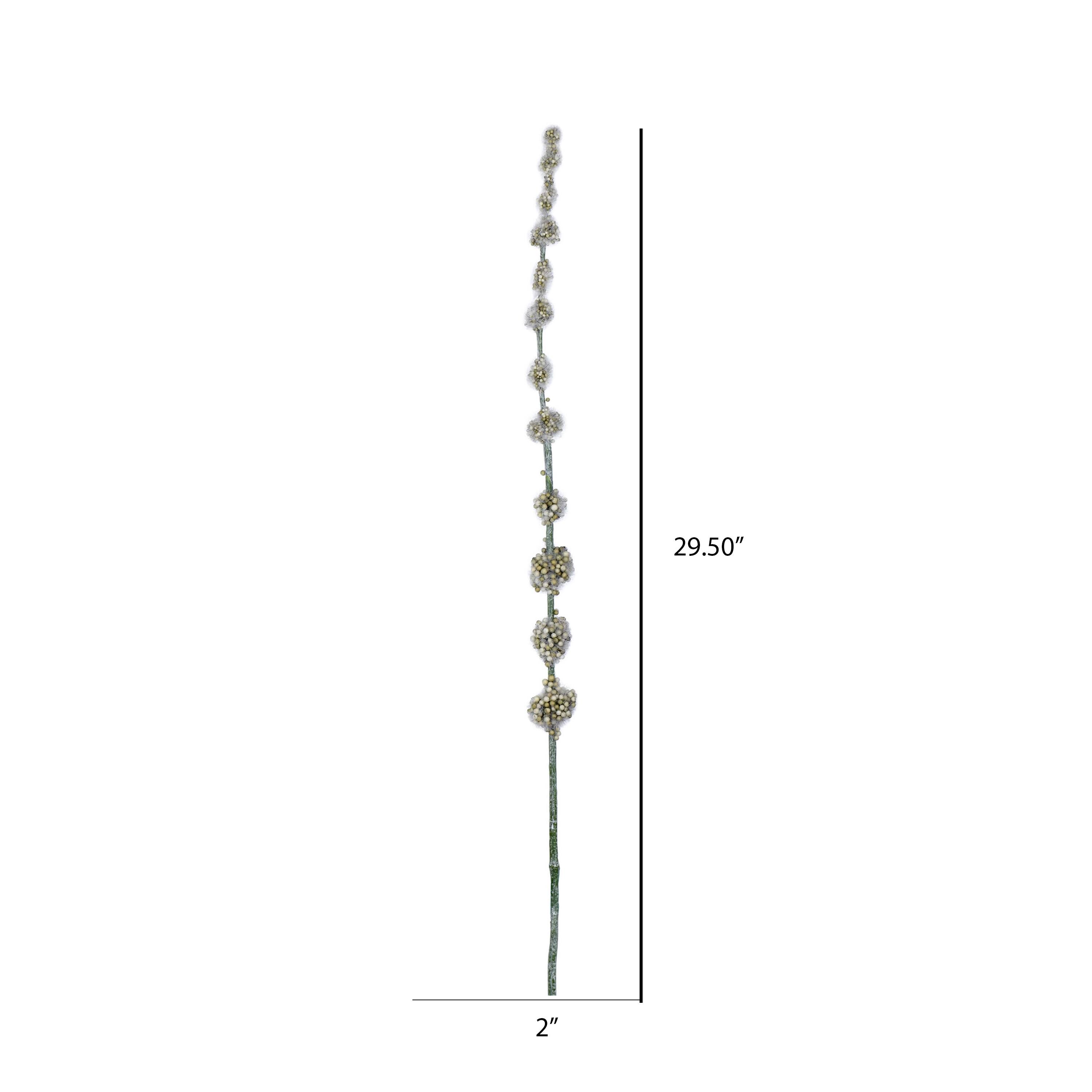 6 Pack: Green Pom Pom Stem