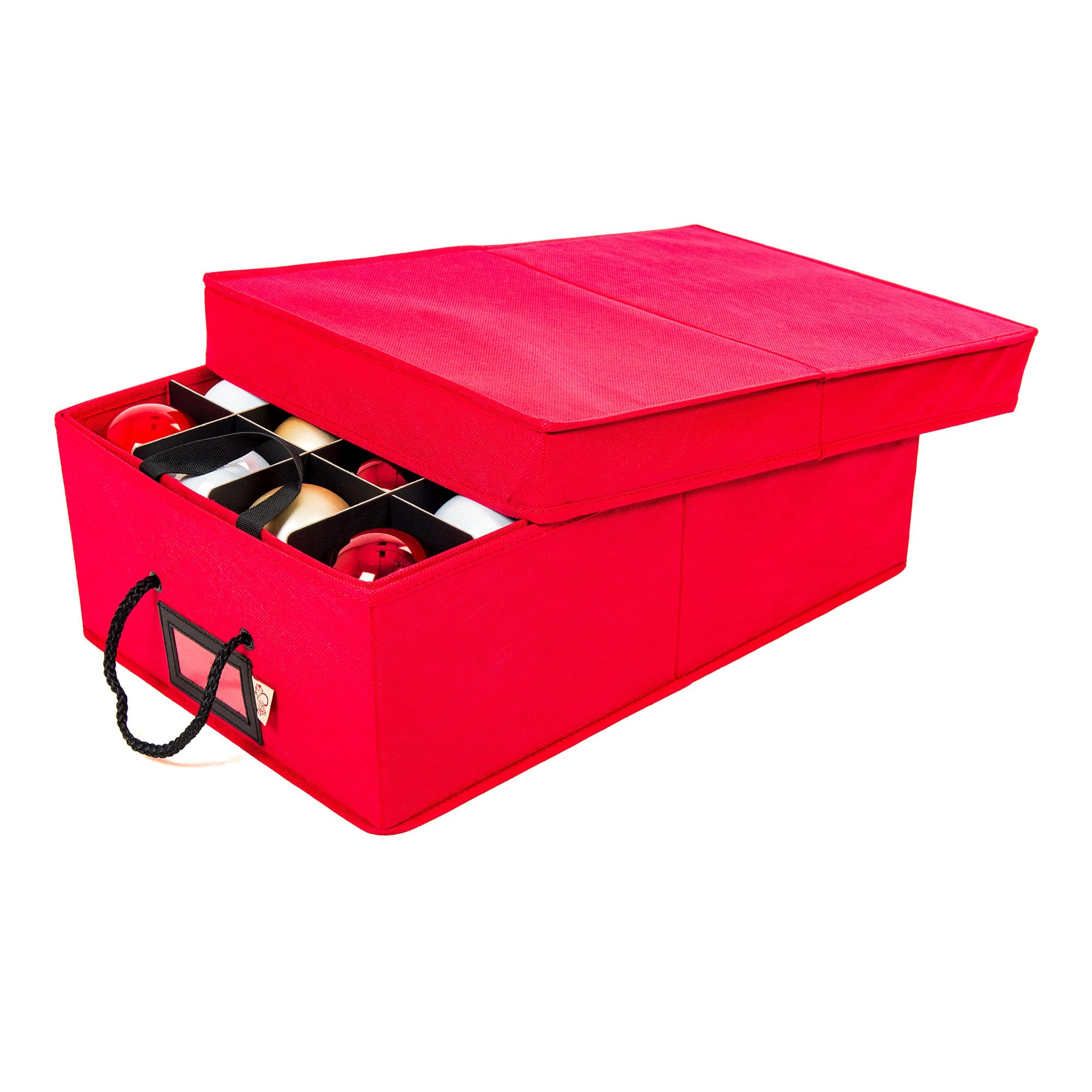 Santa's Bag 48ct. 3" Christmas Ornament Storage Box with Dividers