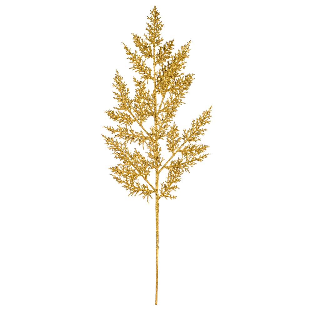 Vickerman 28" Gold Onoclea Glitter Wild Huck Artificial Christmas Sprays, 6ct.