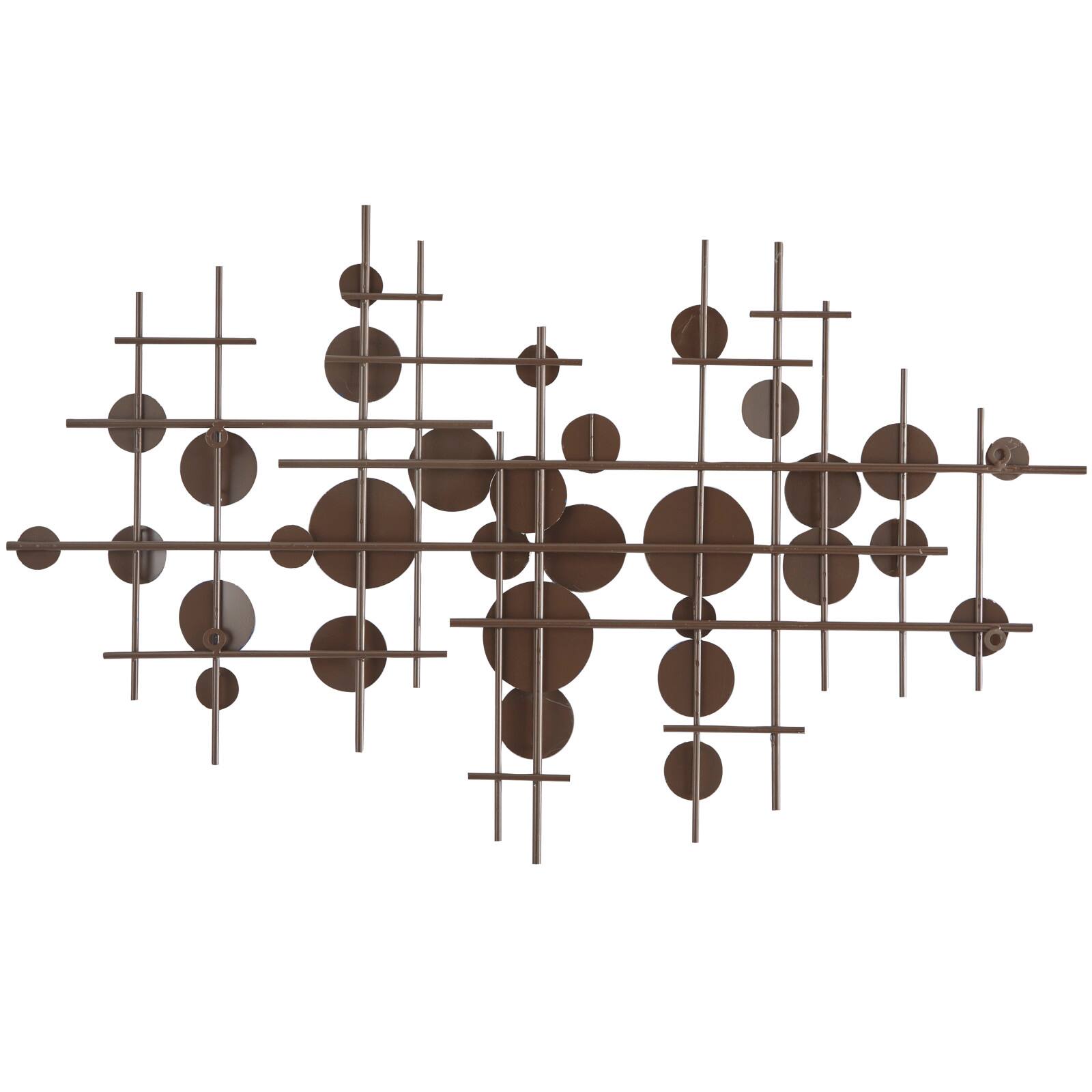 CosmoLiving by Cosmopolitan Blue Metal Overlapping Circle Geometric Wall Decor 39" x 1" x 23"