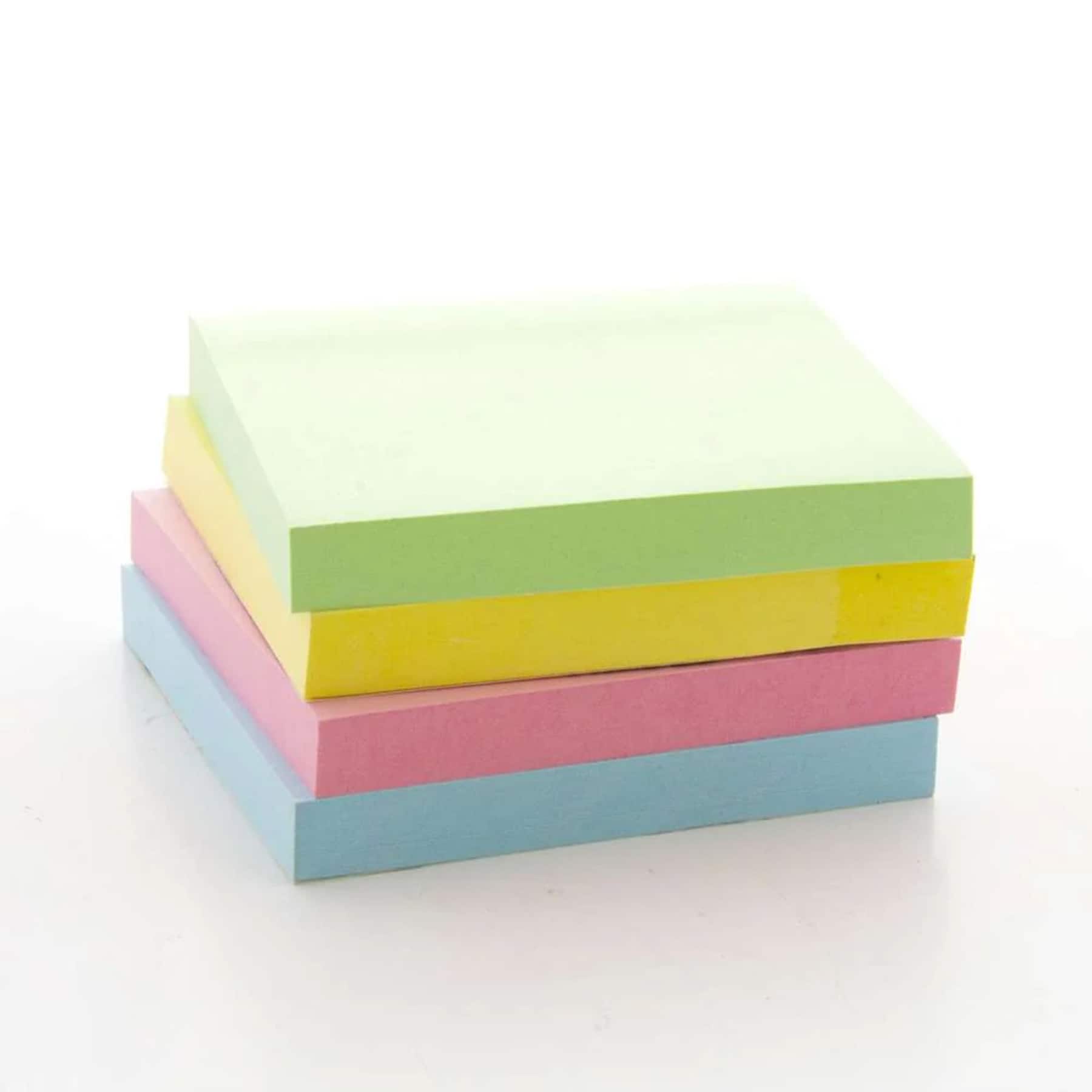 BAZIC Products® 3" x 3" Assorted Sticky Notepads