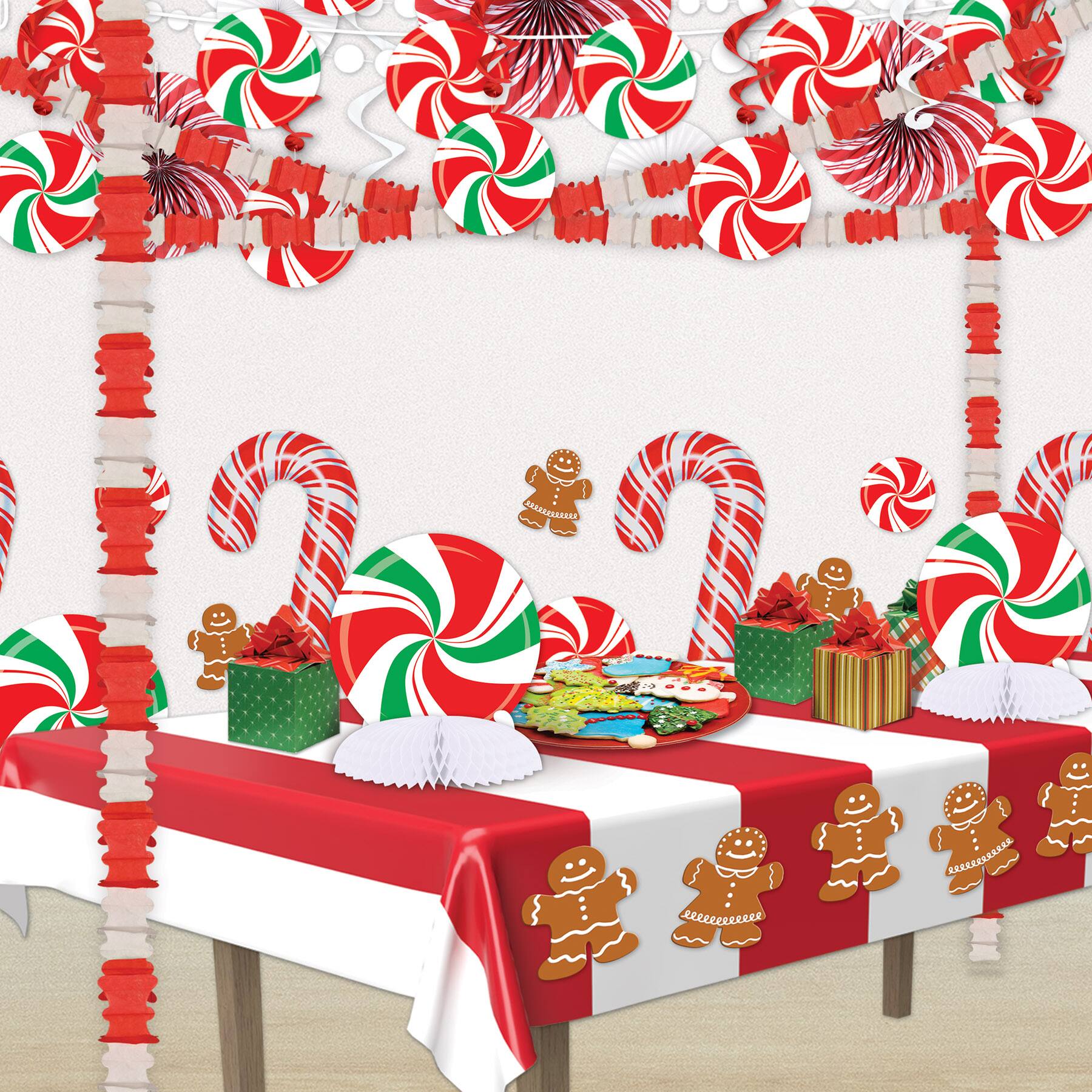 Beistle 14.5ft. Red & White Ceiling Drops, 4ct.
