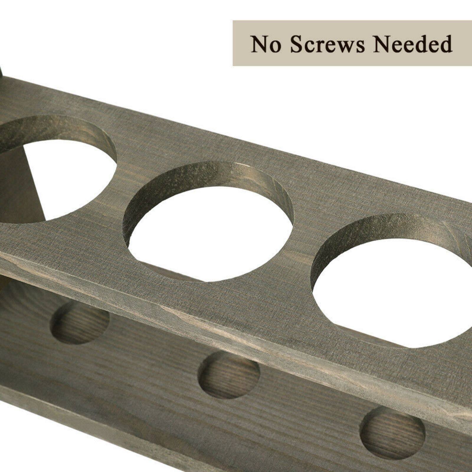 NEX™ 16" Olive Green 4-Bottle Countertop Wood Wine Rack