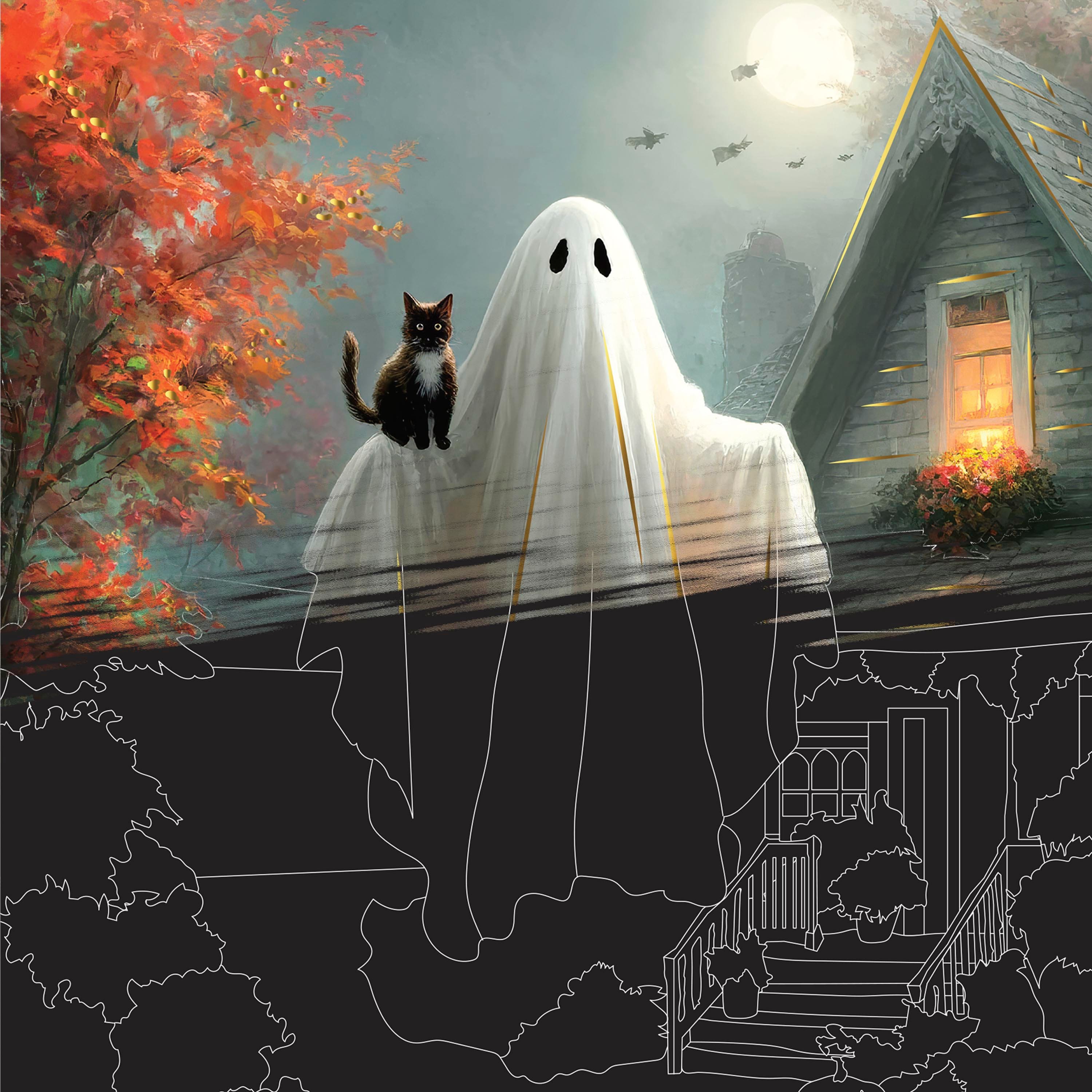 Brea Reese® 9" x 12" Ghosts & Pets Scratch Art Paper Pad