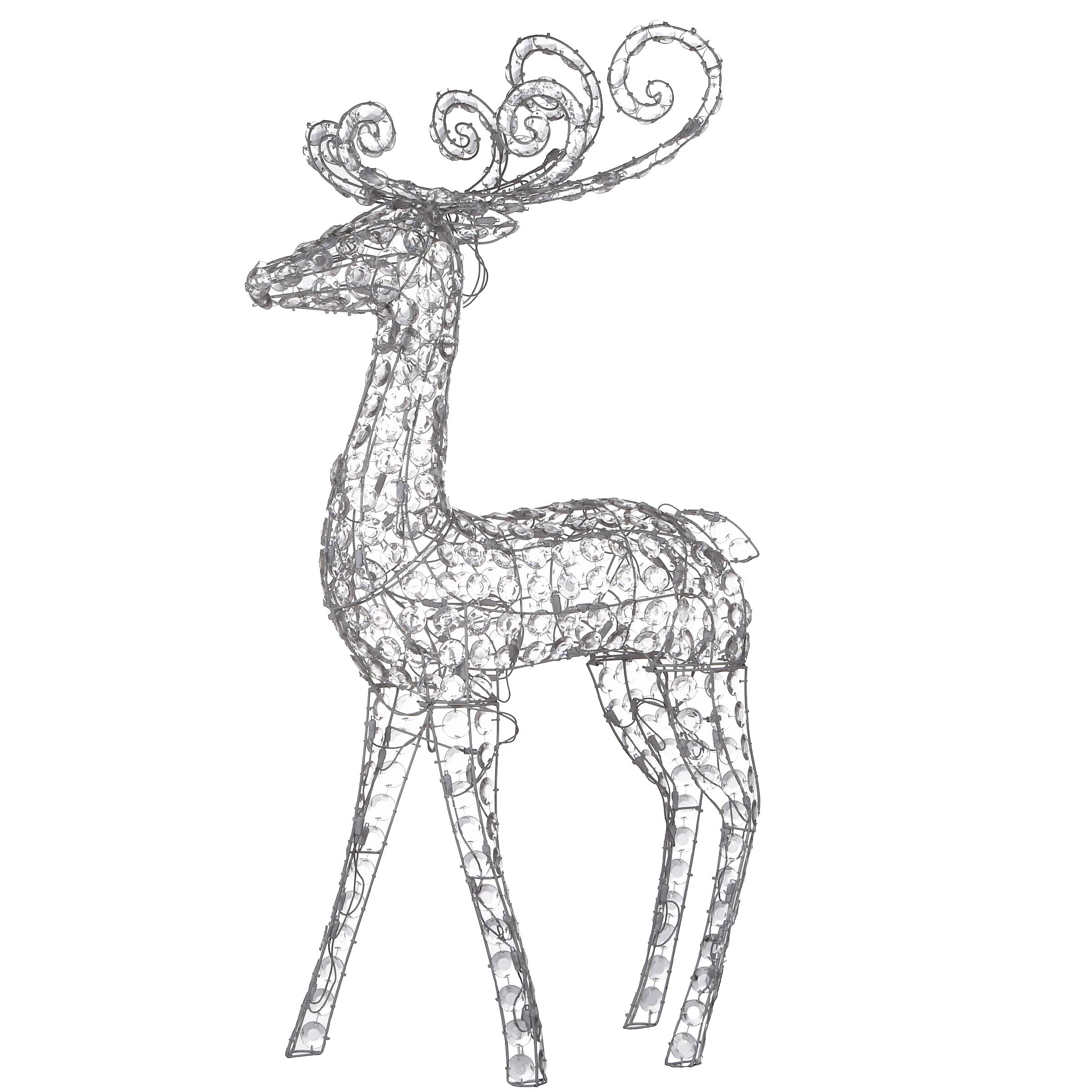 4ft. Crystal Bead Deer with LED Lights