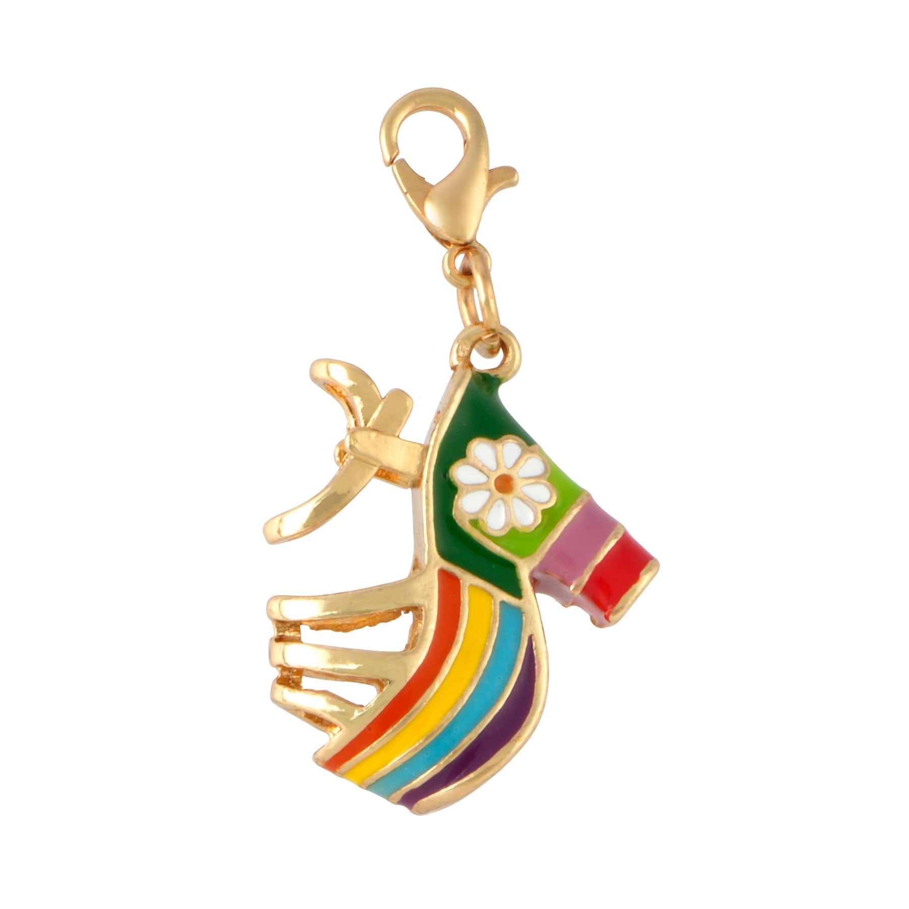 Gold & Rainbow High Heel Shoe Charm by Bead Landing™