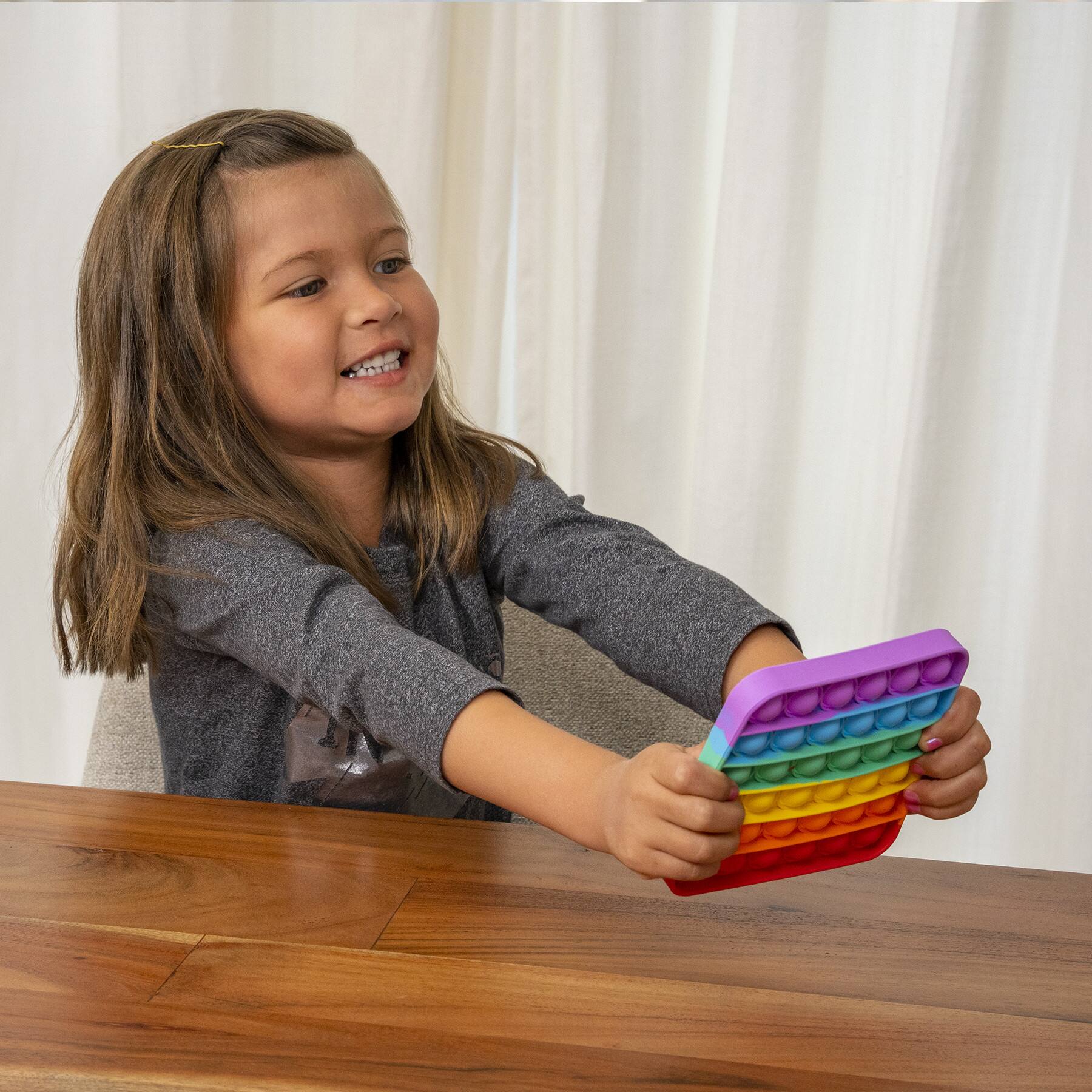 The Fidget Game 5" x 5" Rainbow Pop It Mats, 4ct.