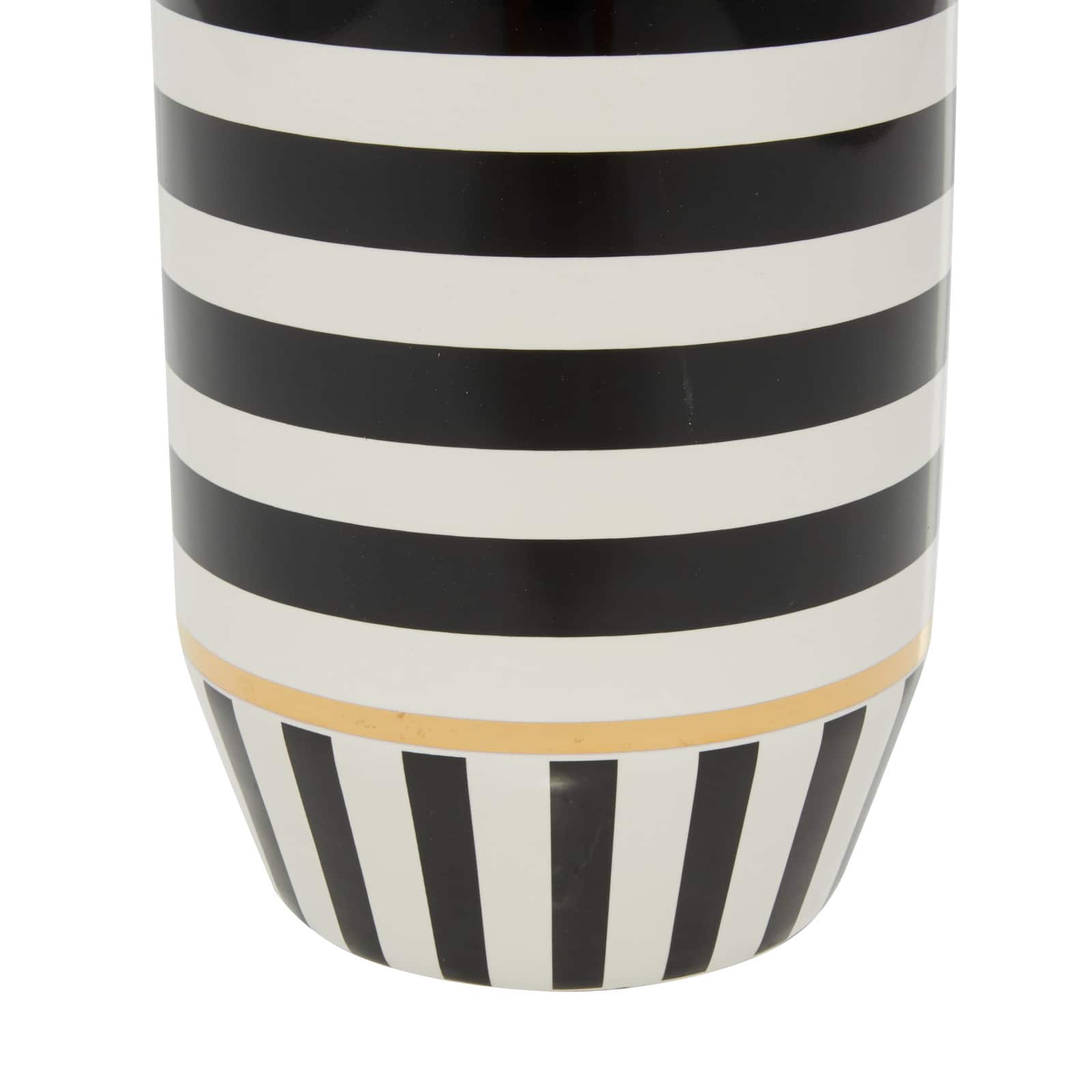 Black Ceramic Modern Vase, 13" x 5" x 5"
