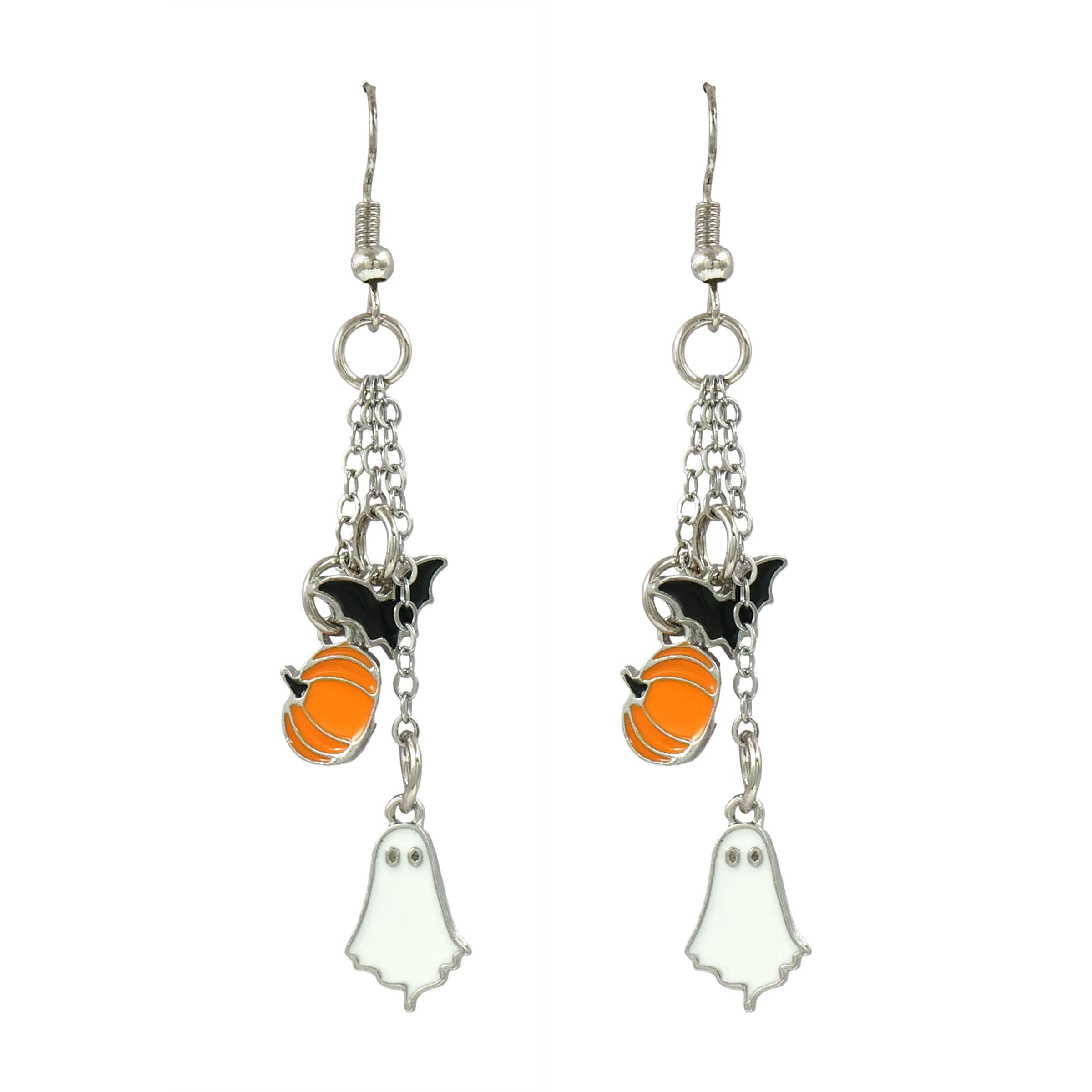 Halloween Bat Pumpkin Ghost Earrings by Celebrate It™