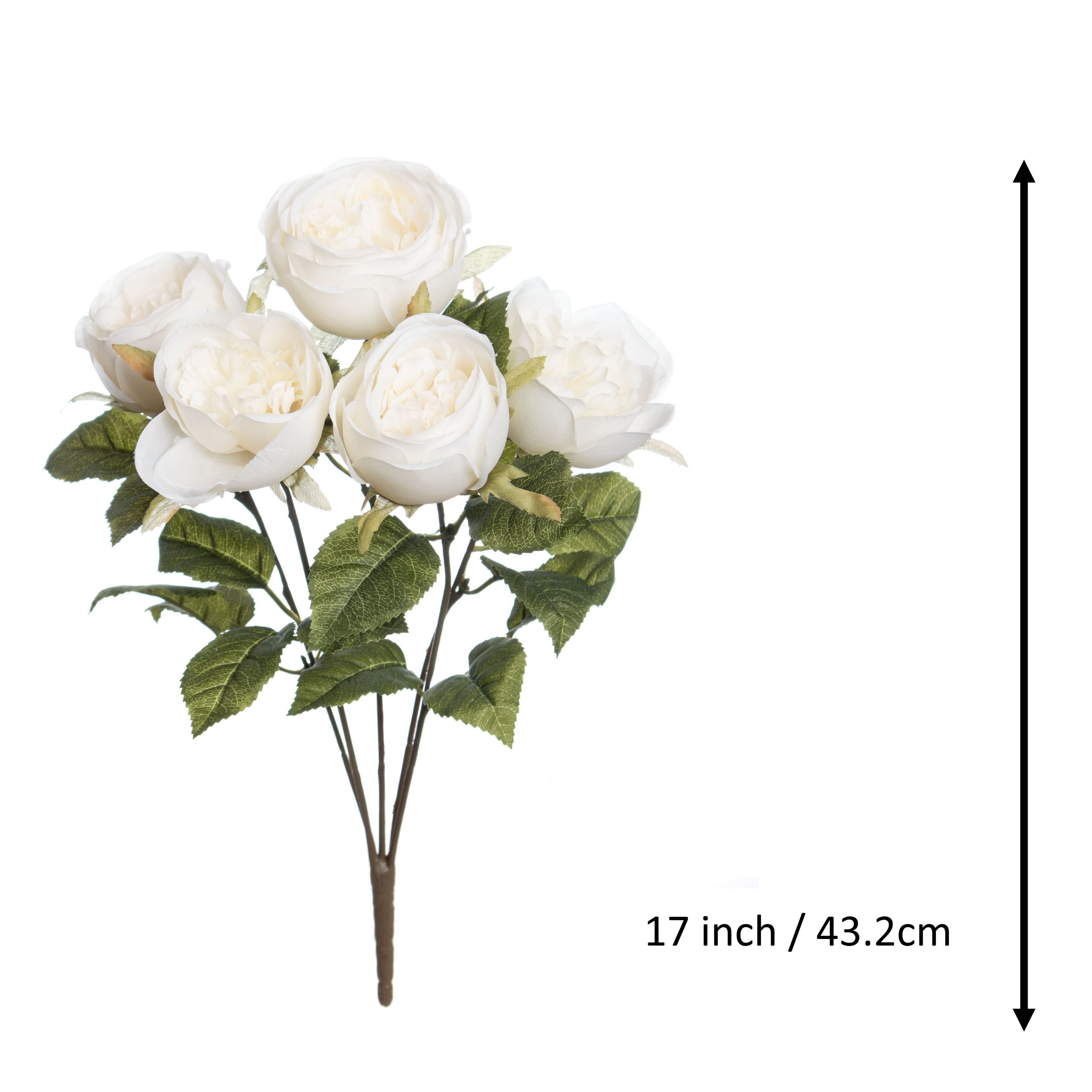 17" Cream Water Resistant Rose Bush by Ashland®
