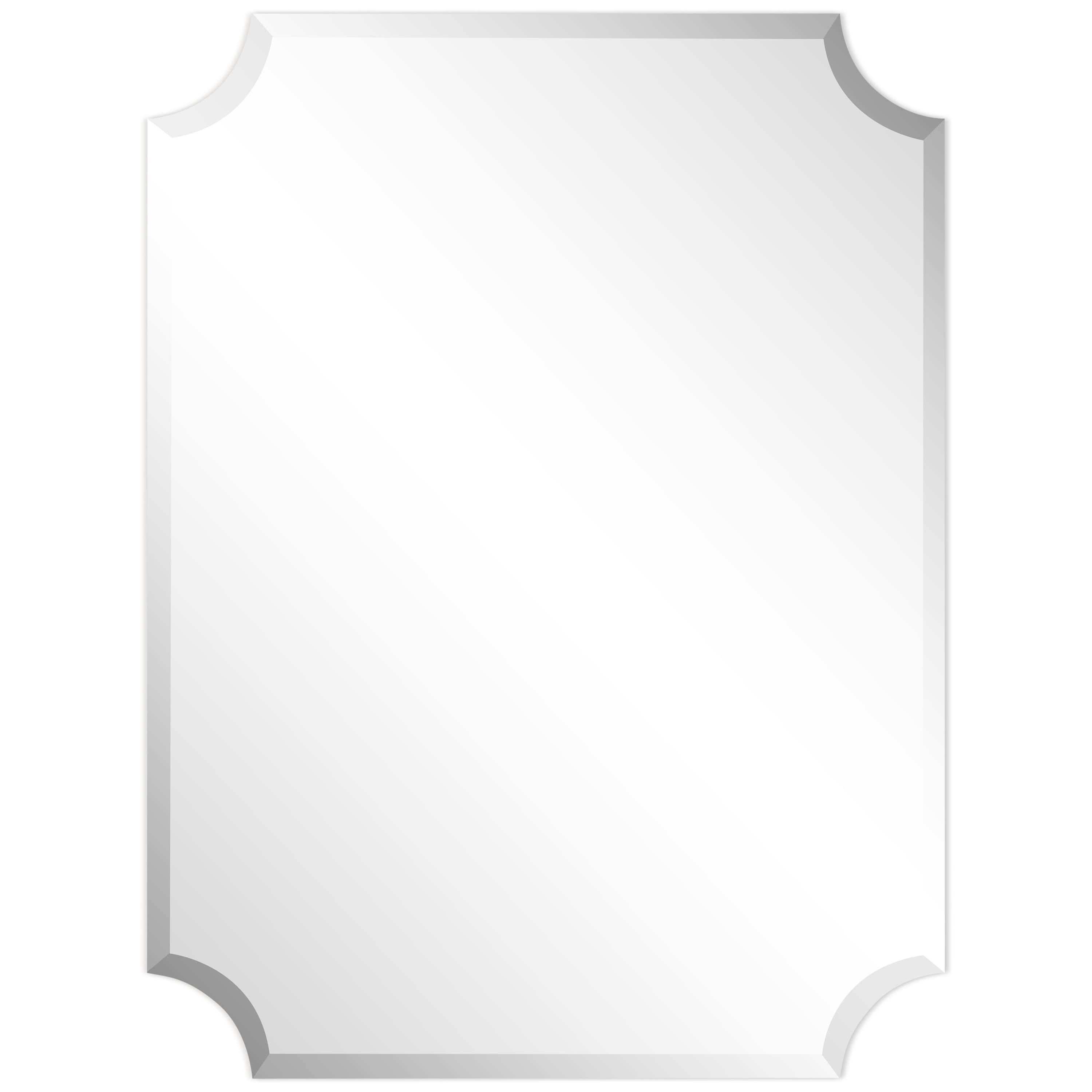 Empire Art Direct Scalloped & Beveled Frameless Wall Mirror