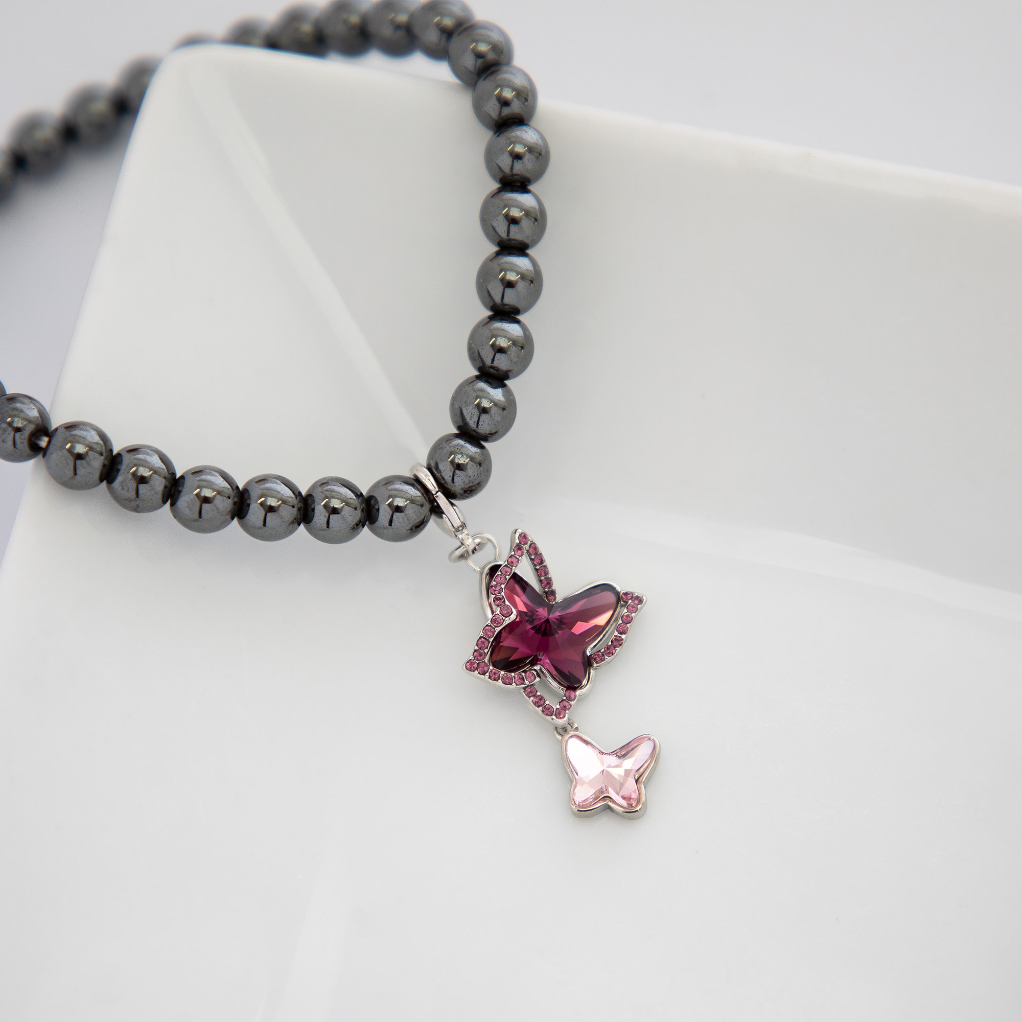 Double Butterfly Austrian Crystal Charm by Bead Landing™