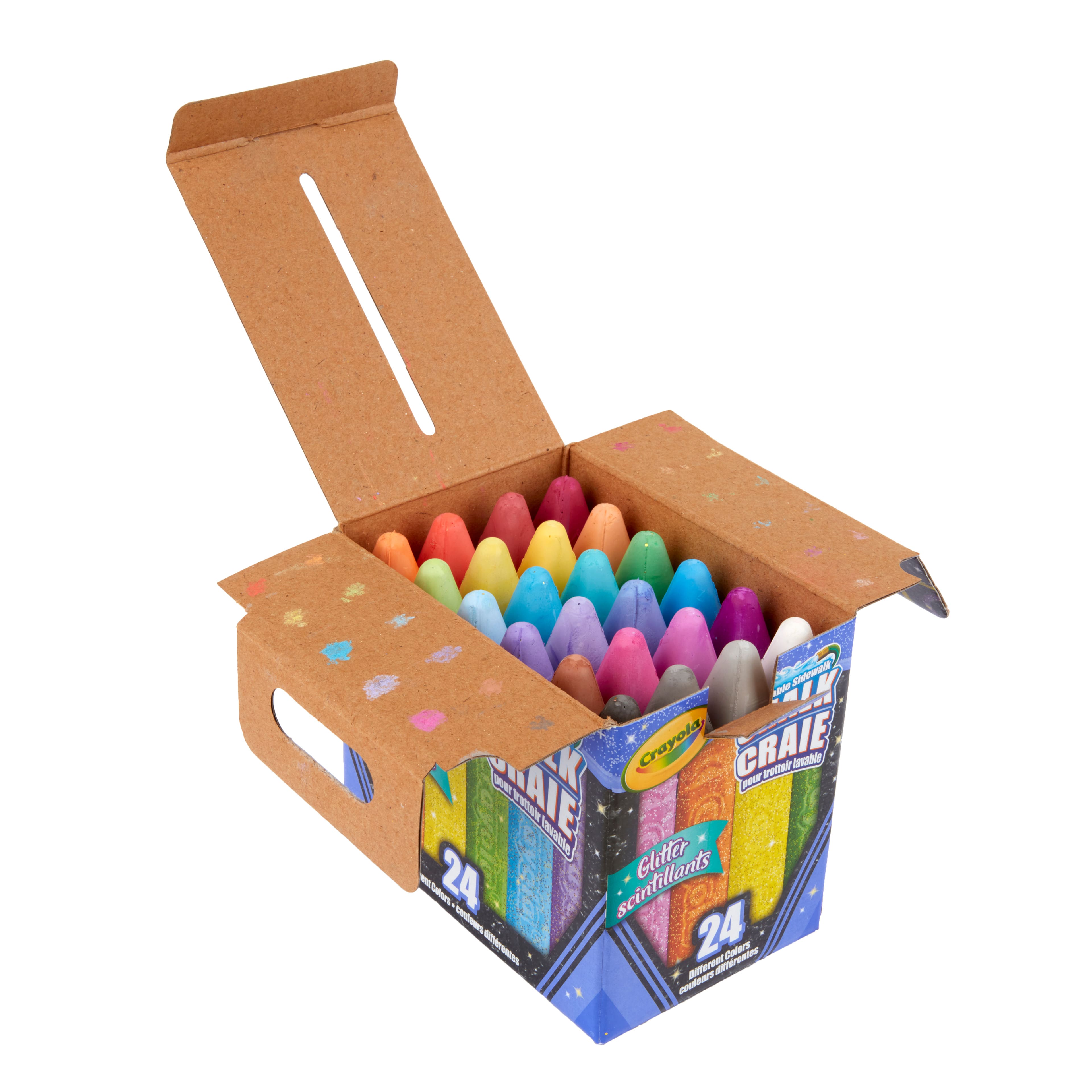 Crayola® Glitter 24 Color Washable Sidewalk Chalk