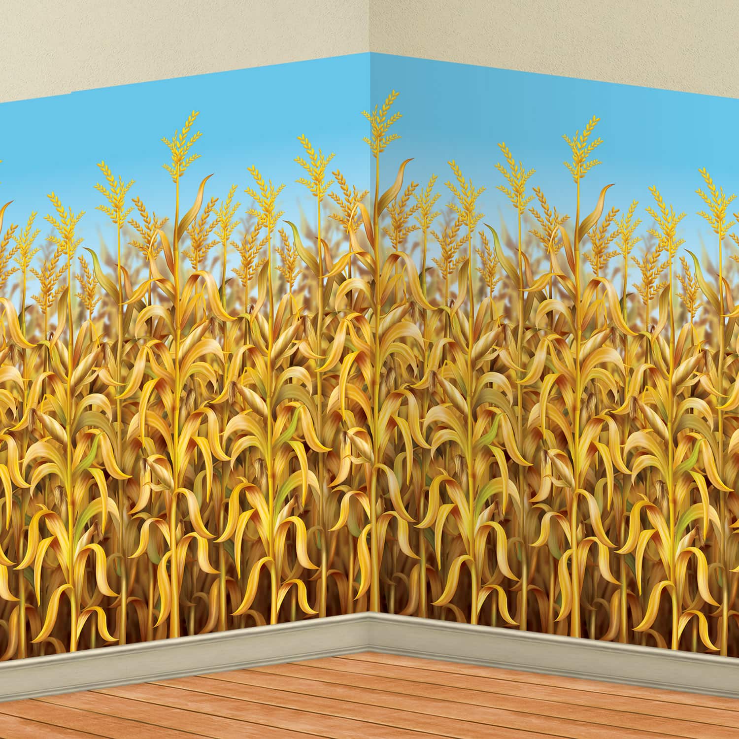 Beistle 4ft. x 30ft. Yellow Cornstalks Backdrop