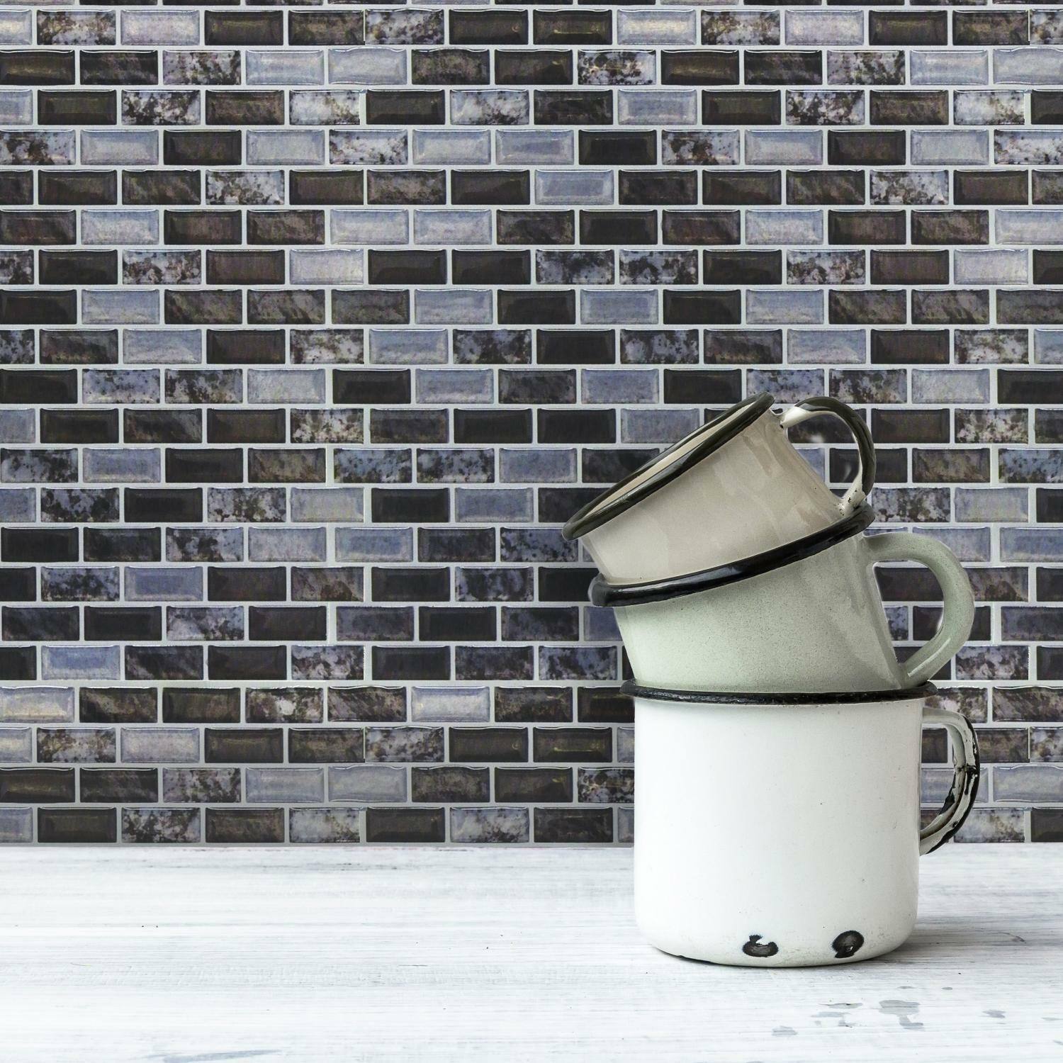 RoomMates Traditional Marble Backsplash StickTiles