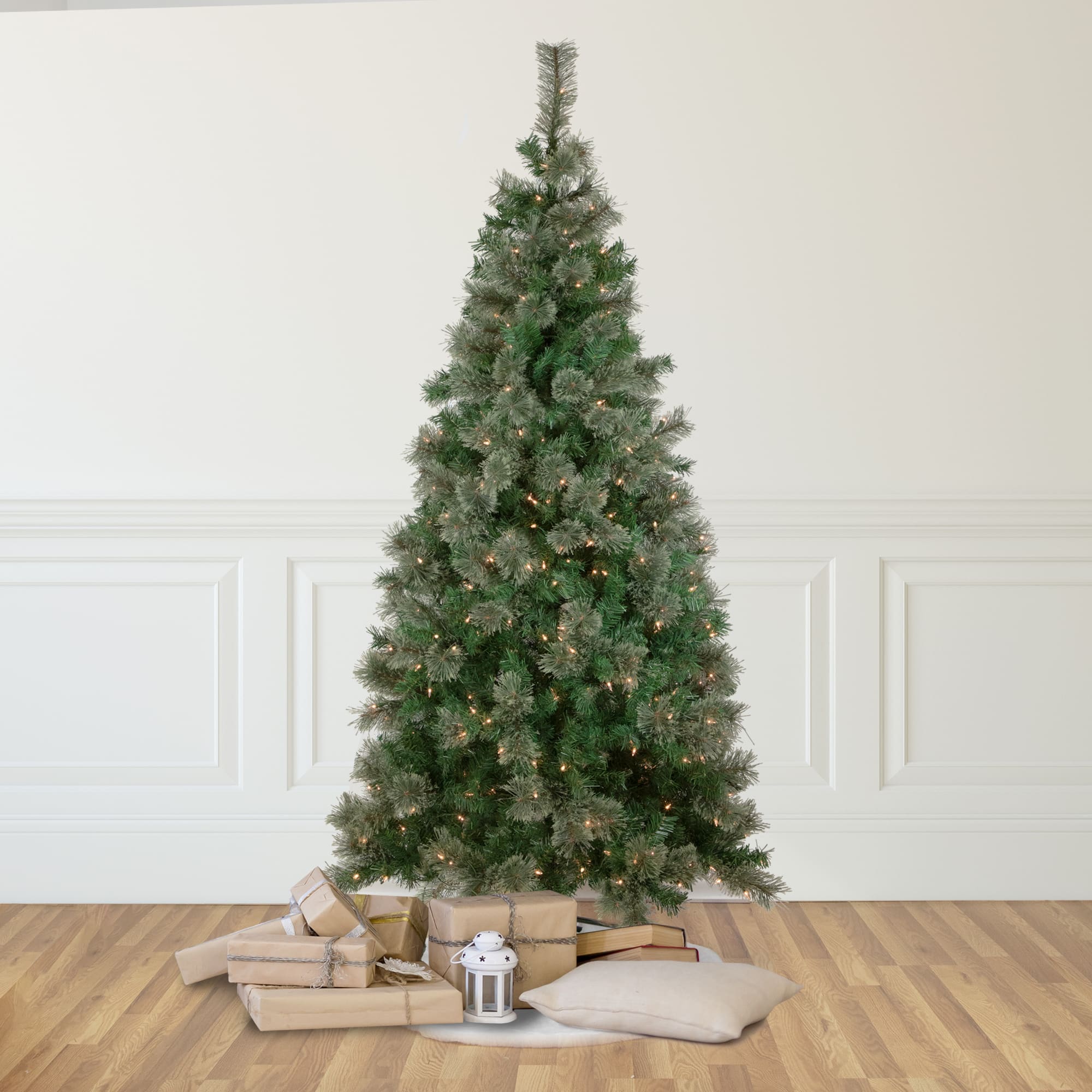 6.5ft. Pre-Lit Oregon Cashmere Pine Artificial Christmas Tree, Clear Lights