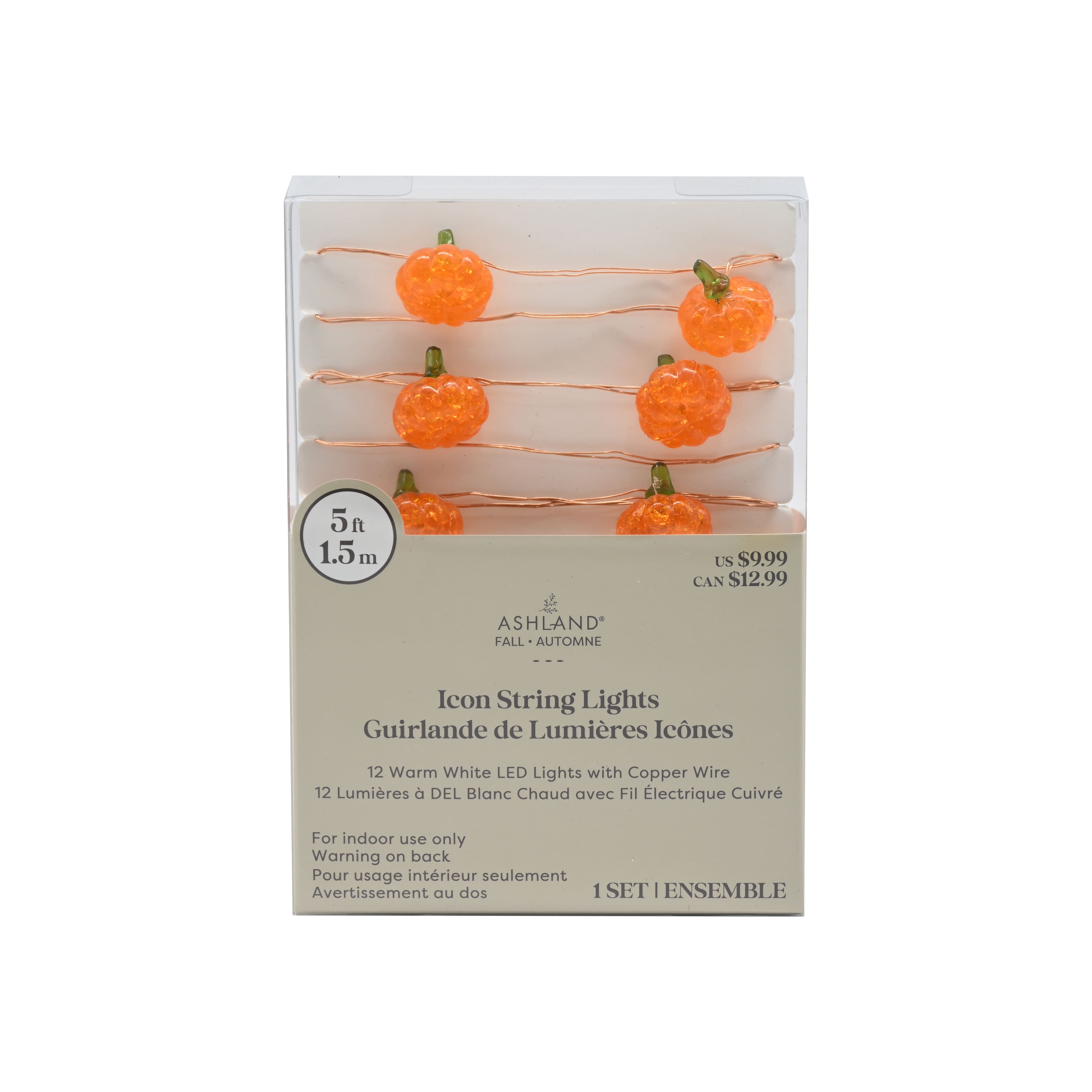 12ct. Pumpkins Icon LED String Lights by Ashland®