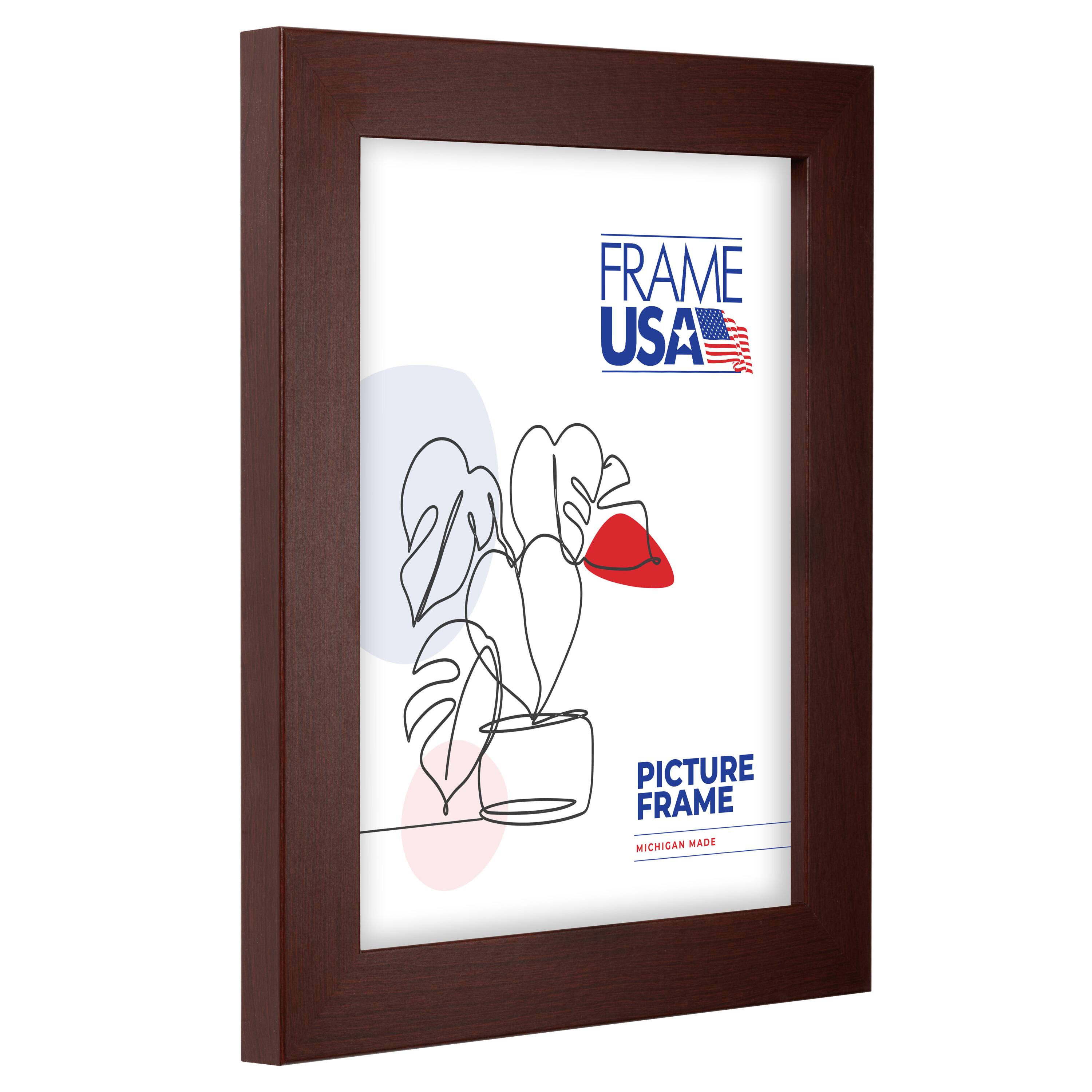 Frame USA Affordable Medium Red Mahogany Single Image Picture Frame