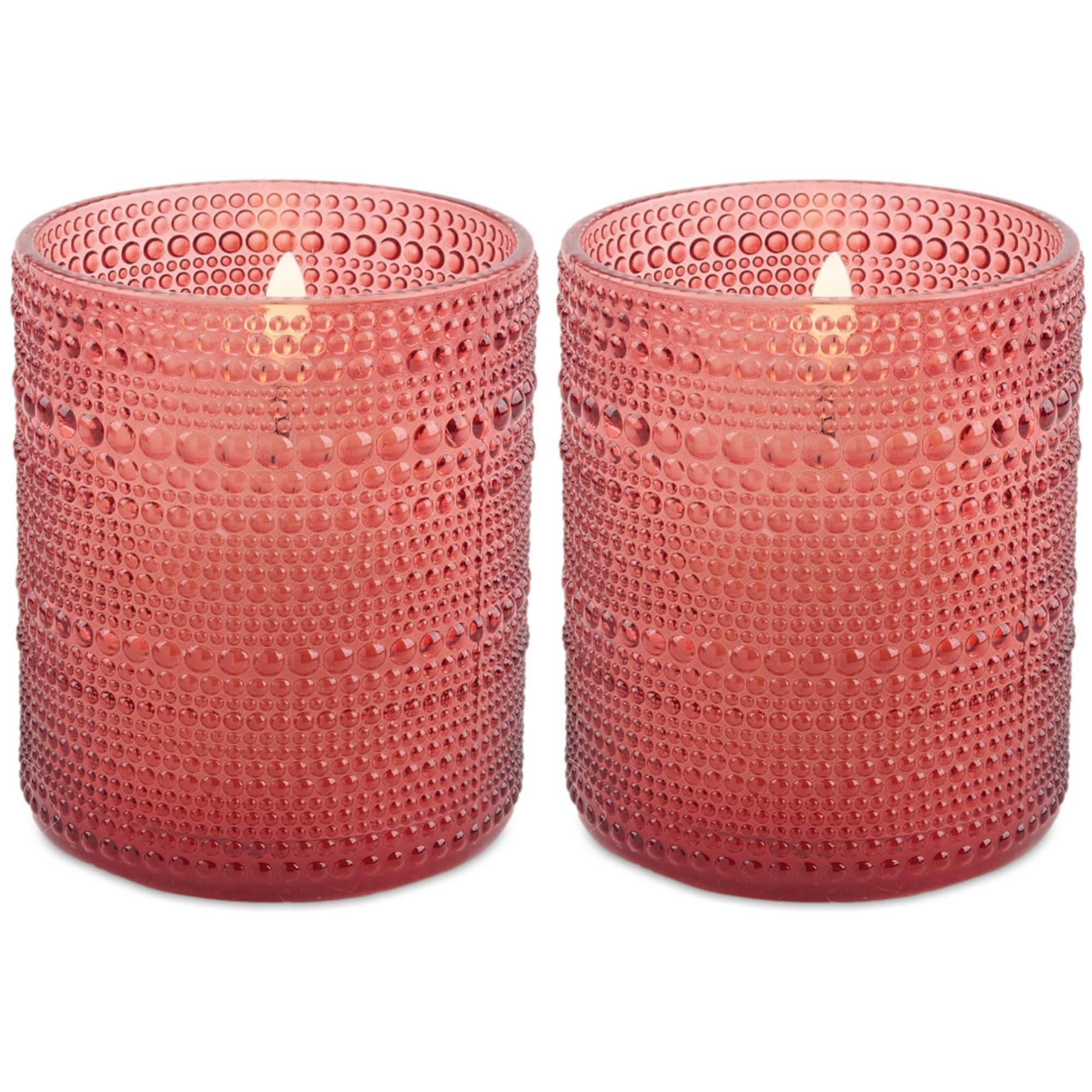 Melrose 3.25" x 4" LED Votive Candle in Glass Jars, 2ct.
