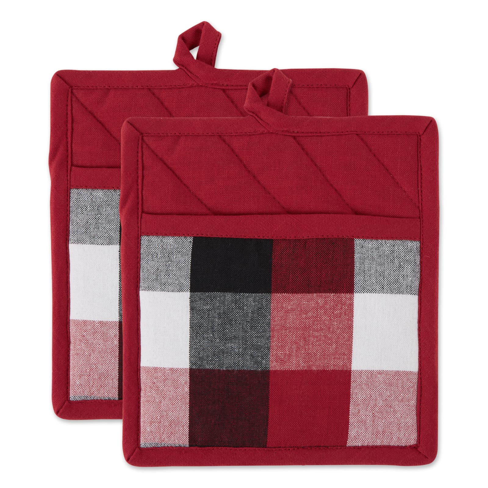 DII® Tri Color Check Potholder Set