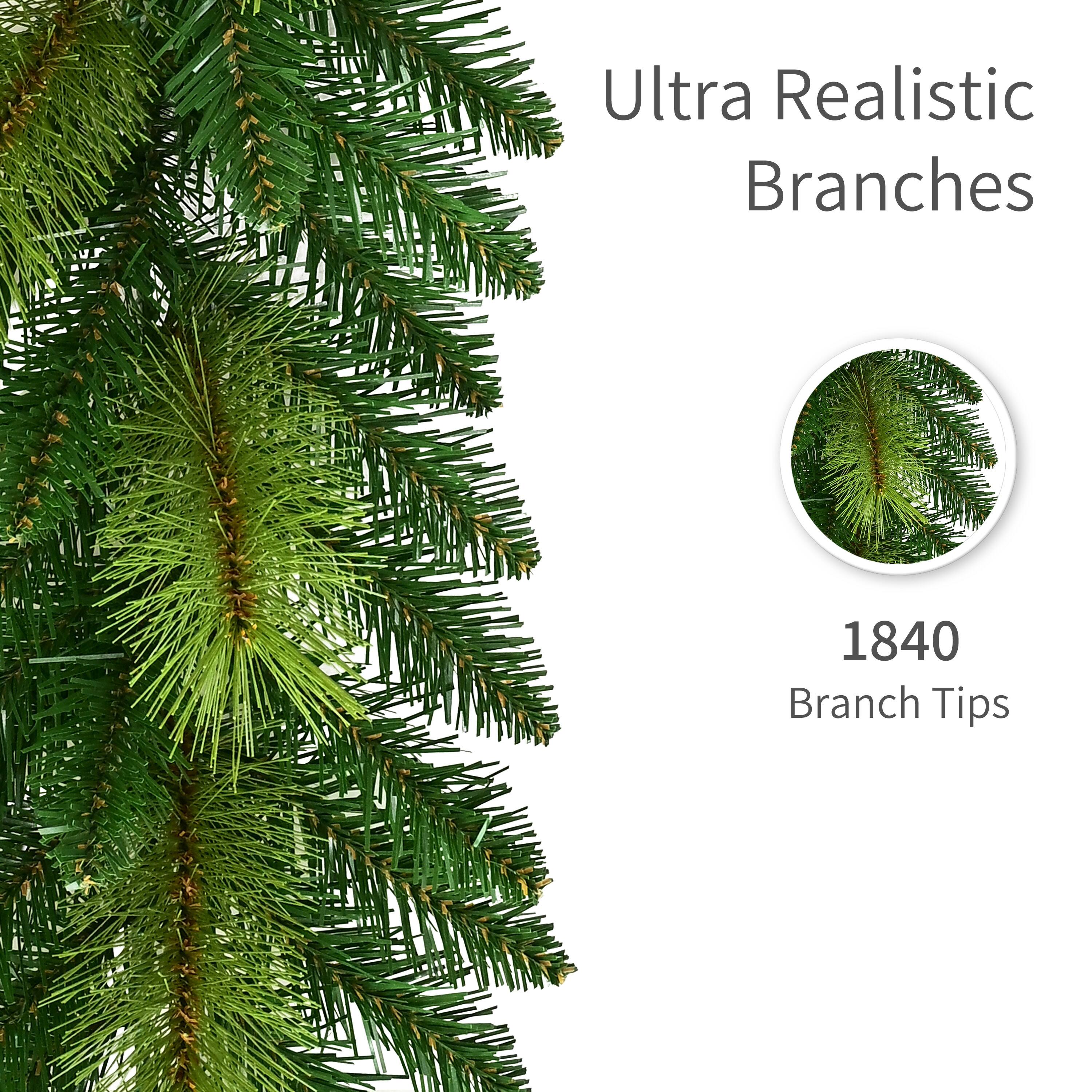 Puleo 100ft. Unlit Green Spruce Artificial Garland