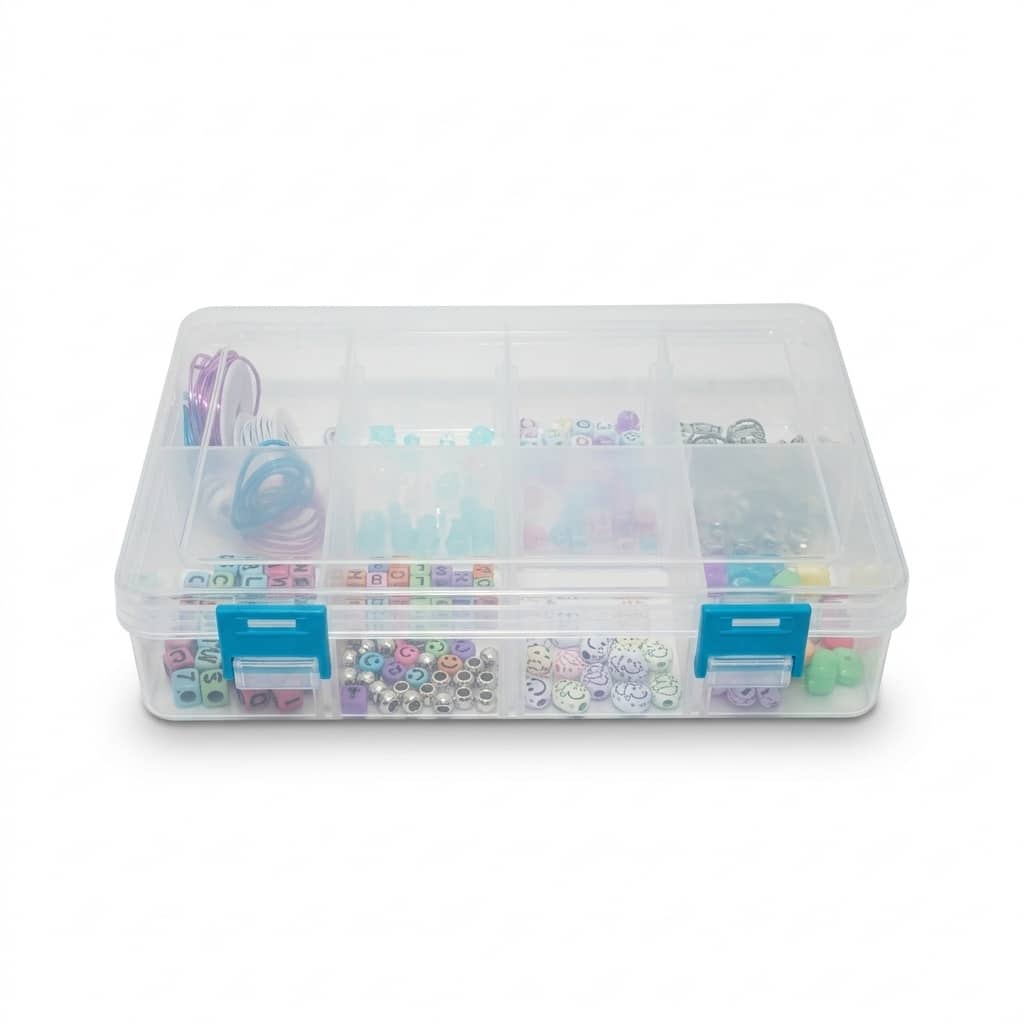 Clear 8-Compartment Storage Box by Bead Landing™