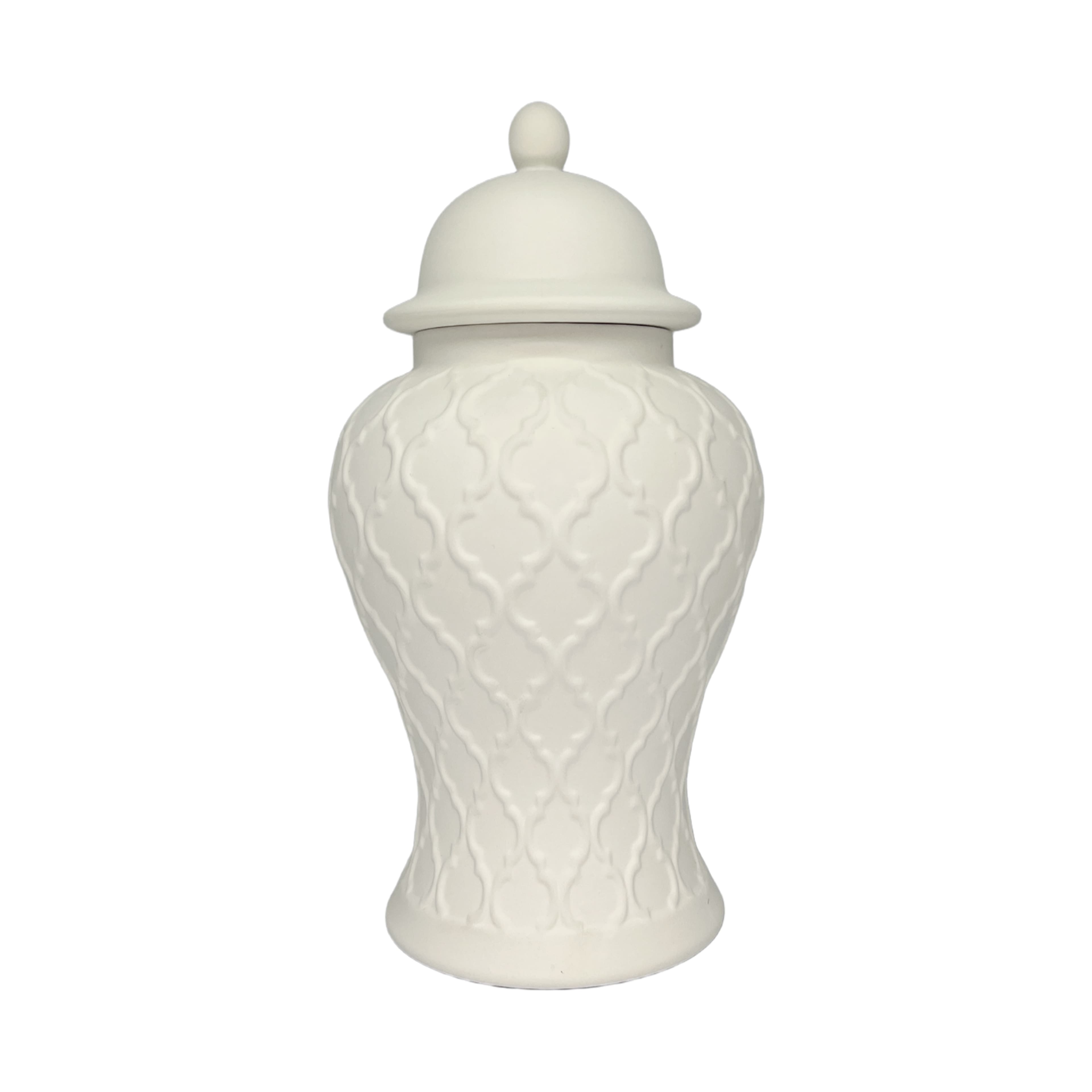 Jonathan Adler x Michaels 12" DIY Plum Lattice Ceramic Urn with Lid