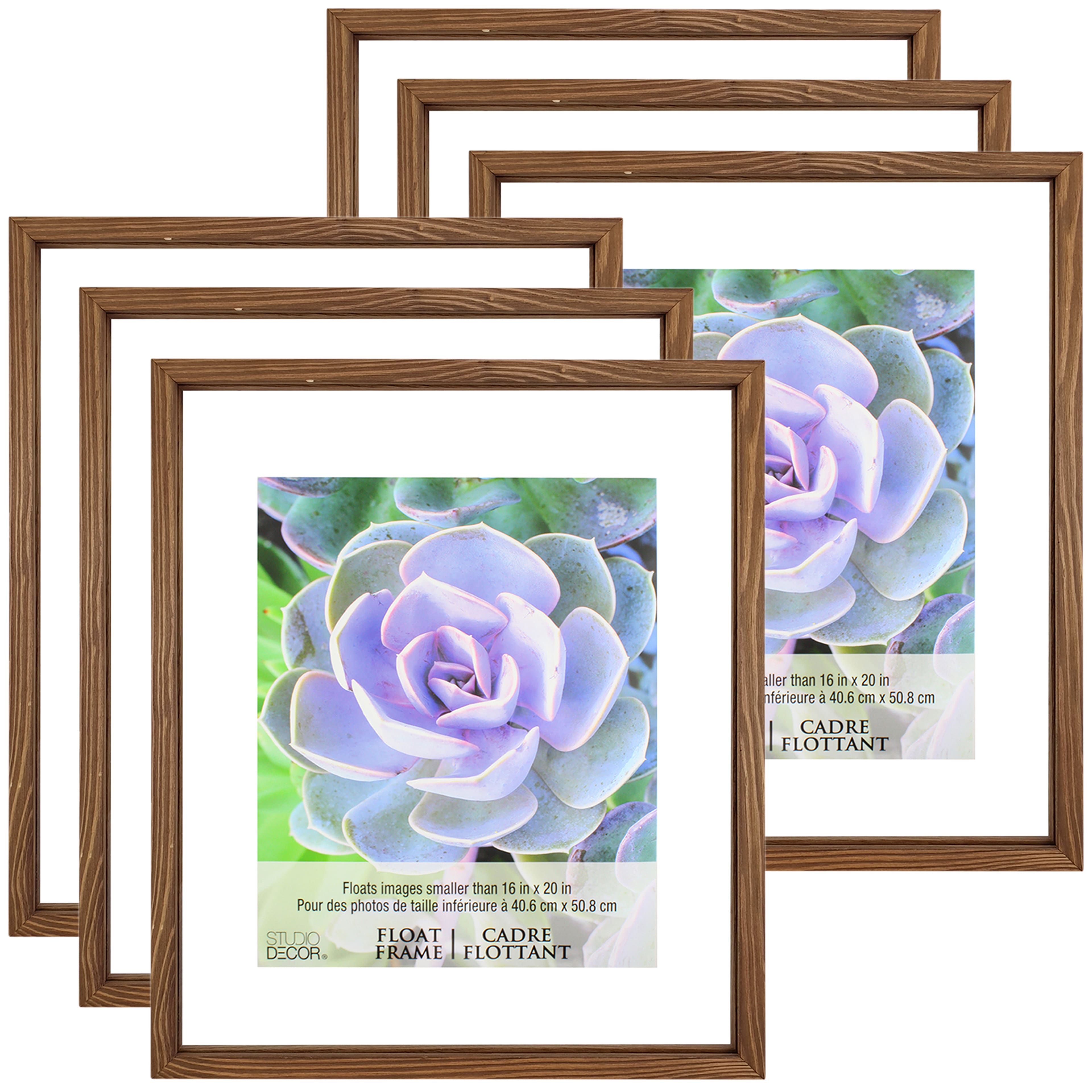 6 Pack: Walnut 16" x 20" Float Frame by Studio Décor®