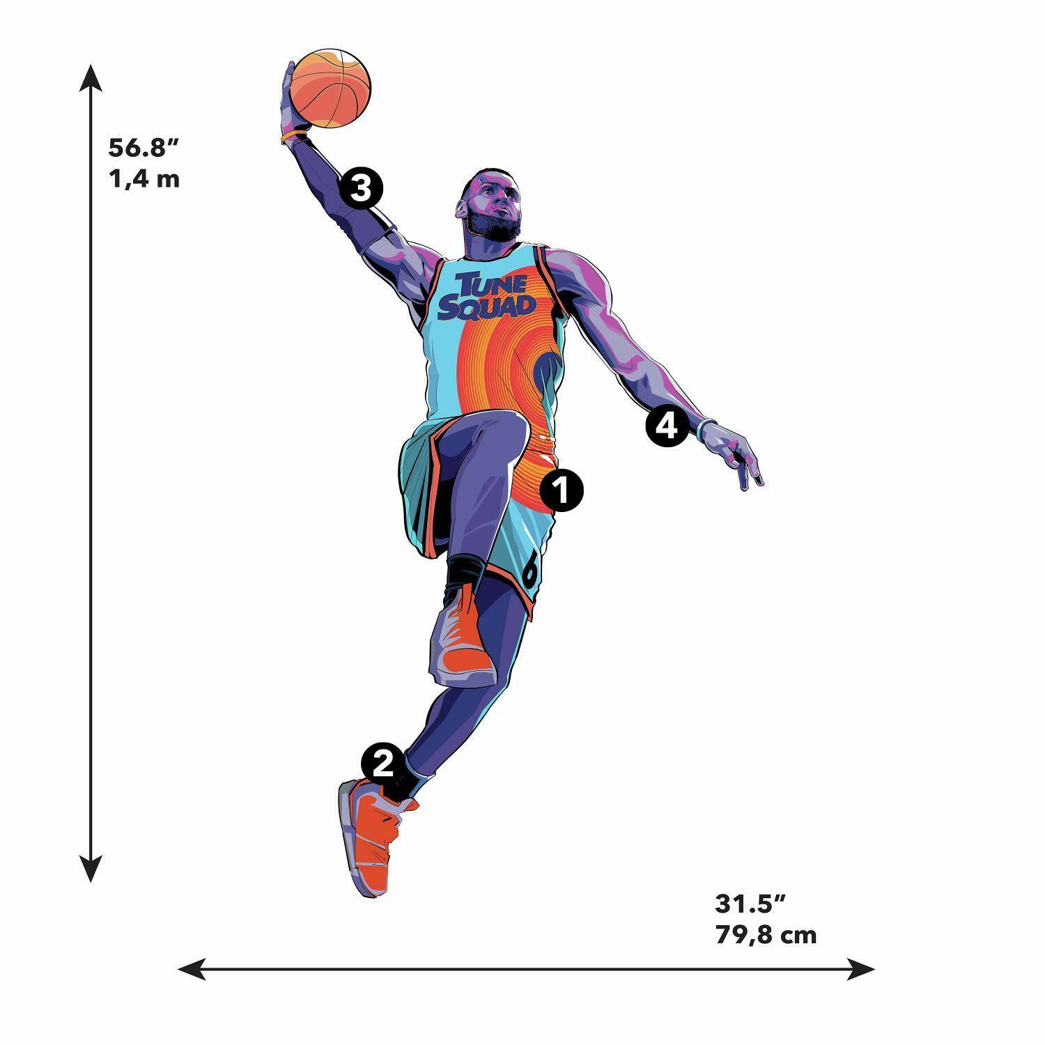 RoomMates Space Jam Lebron Peel & Stick Giant Wall Decal