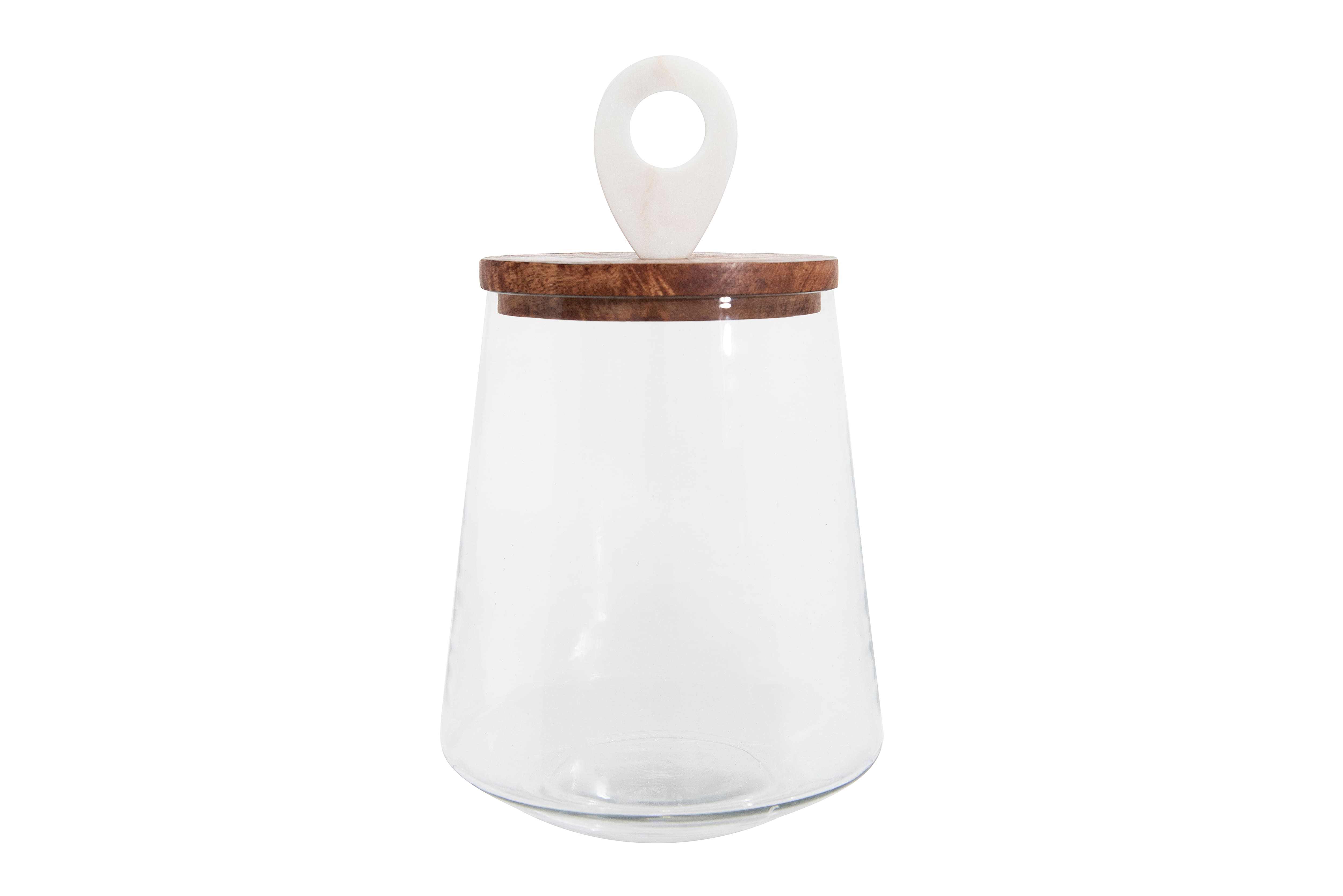Hello Honey® 11.75" Round Clear Glass Jar with Lid