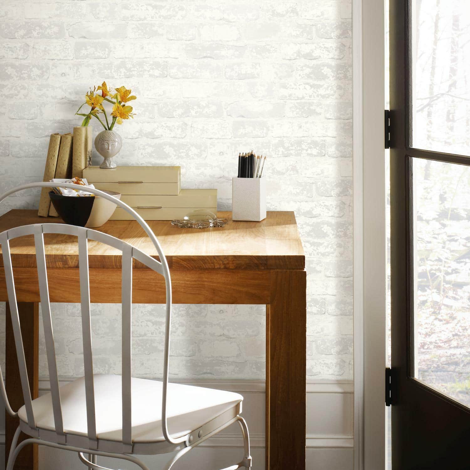 RoomMates Stuccoed Brick Peel & Stick Wallpaper