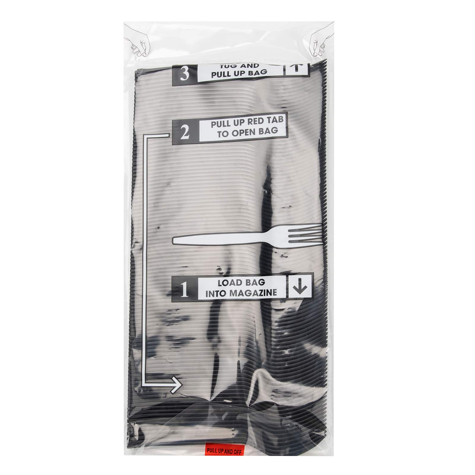 Mind Reader Black Plastic Fork Dispenser Refills, 100ct.