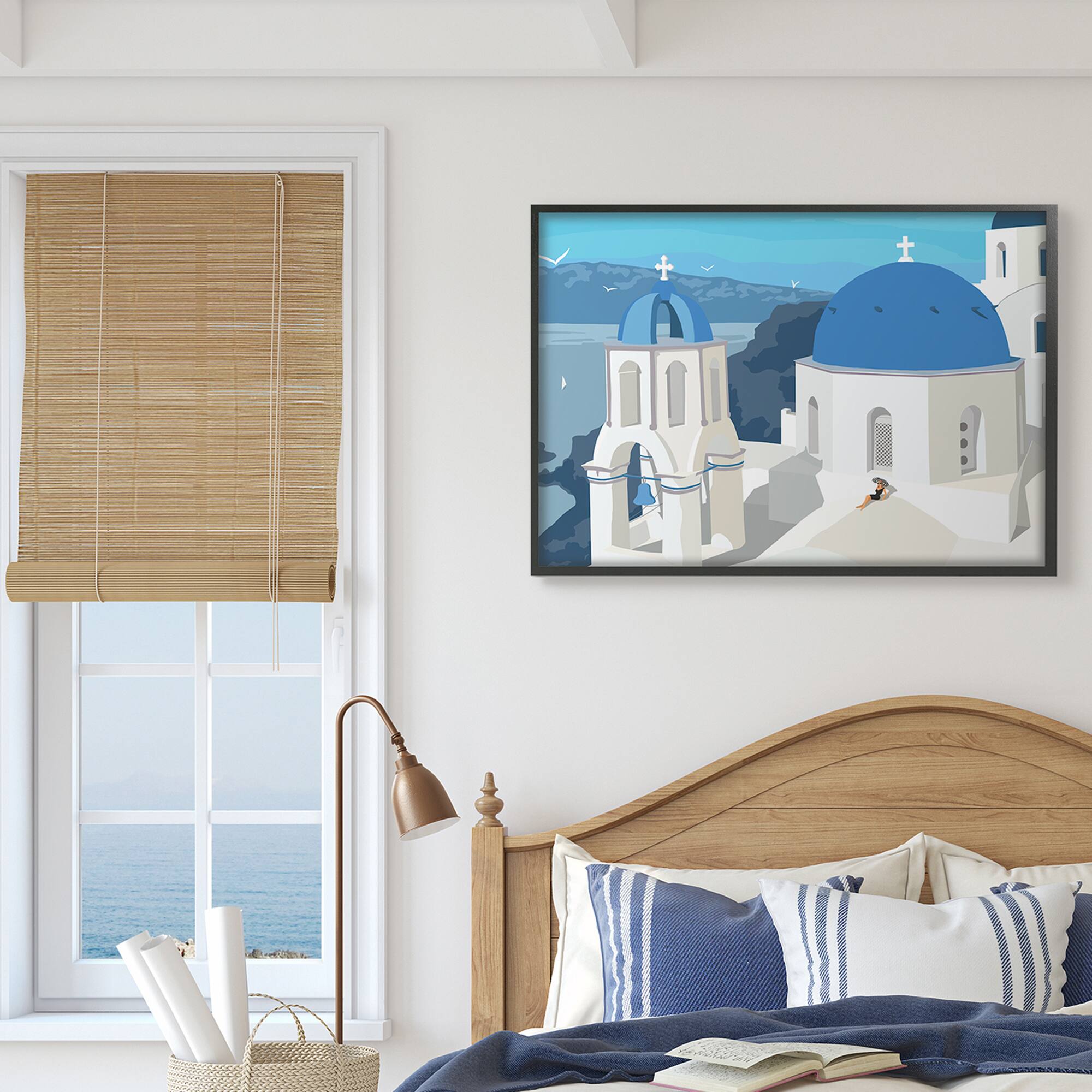 Stupell Industries Cliffside European Church Black Framed Wall Art