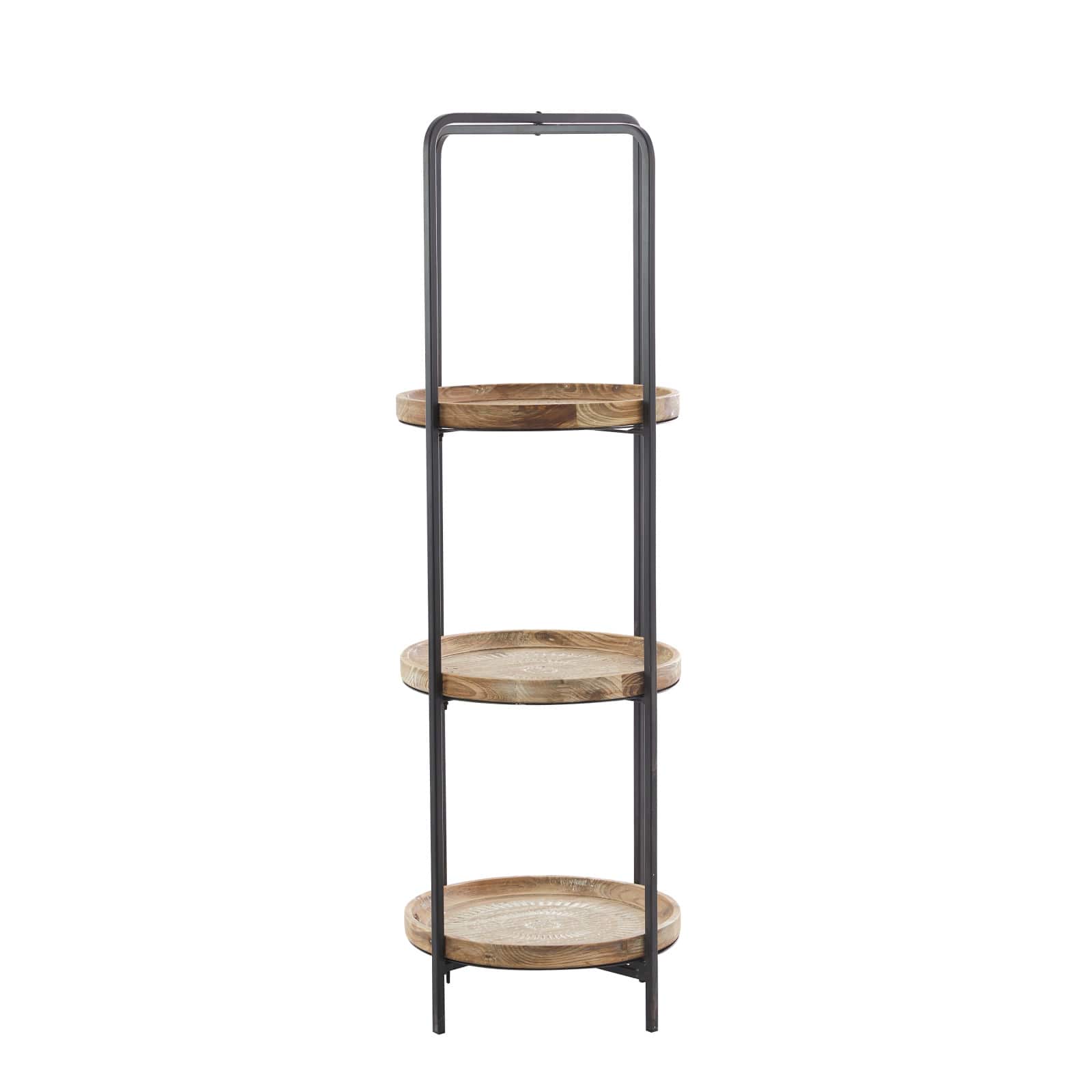 Brown Wood Traditional Shelving Unit 43" x 15" x 15"