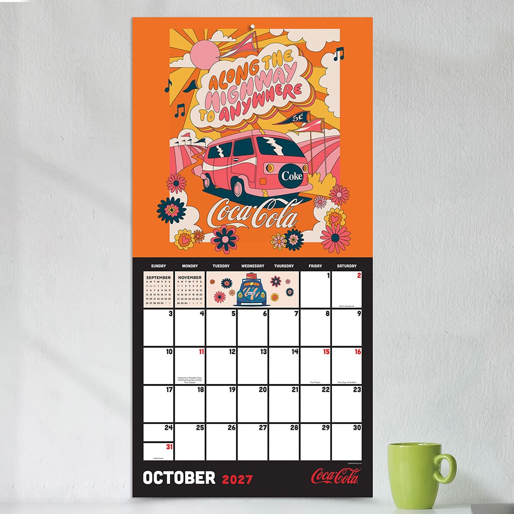 2027 Coca-Cola Red Mixtape Wall Calendar