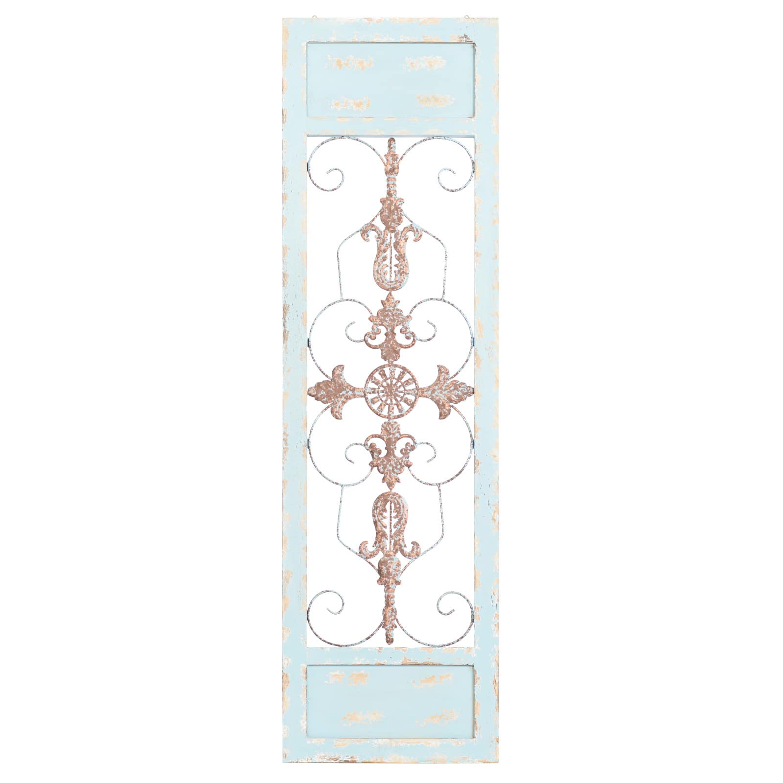Turquoise & Gold Farmhouse Ornamental Wood Wall Décor