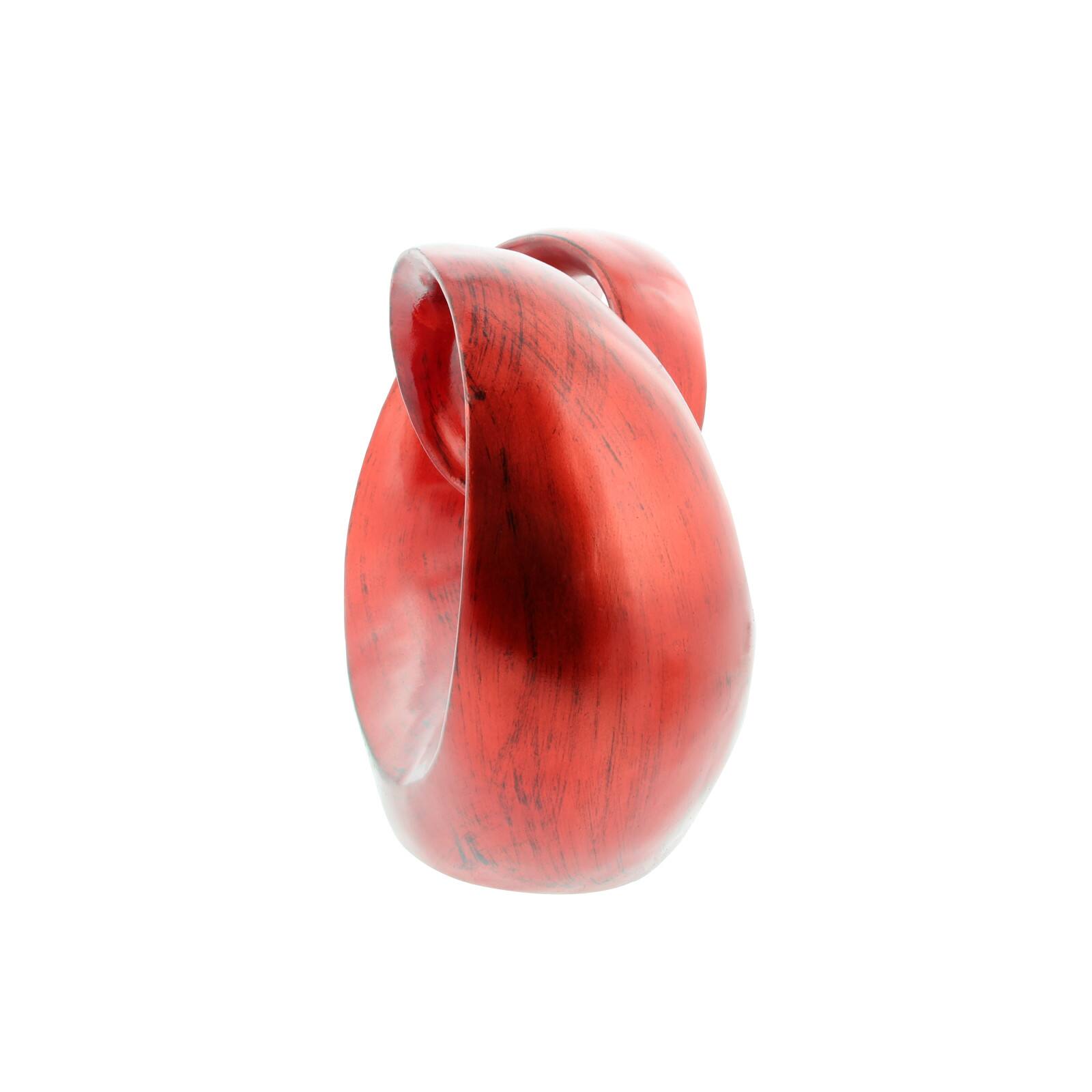 12" Red Contemporary Abstract Sculpture