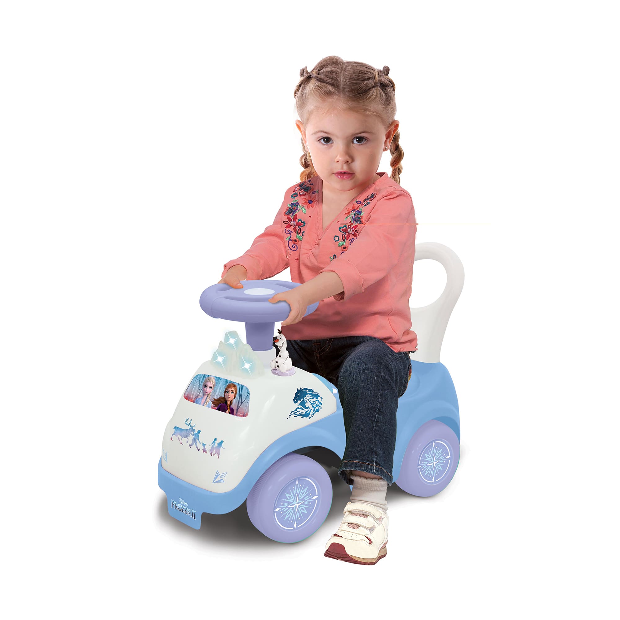 Kiddieland Frozen 2 Magical Lights and Sounds Snow Globe Ride-On