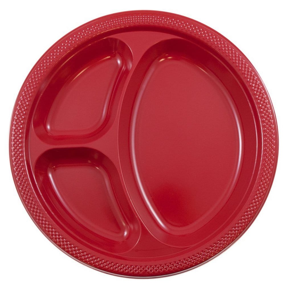 JAM Paper 10.25" Divided Plastic Party Plates